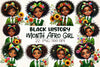 Black History Afro Girl Clipart Bundle