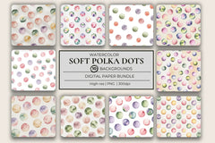 Soft Polka Dots Background Papers - CraftNest - Digital Crafting and Art