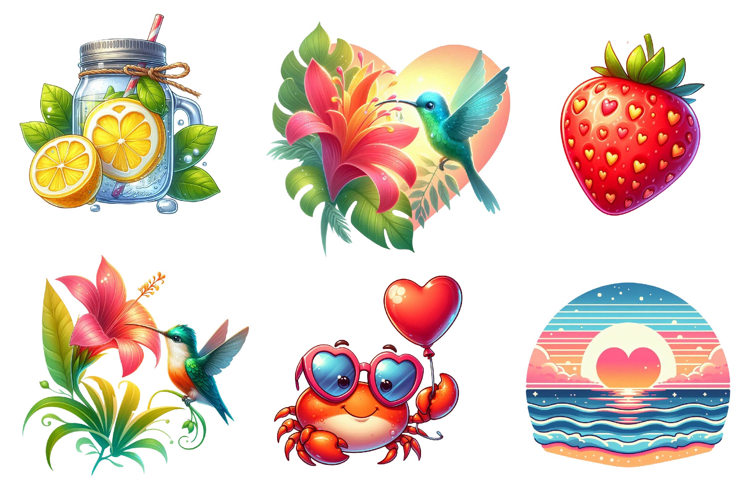 Love Summer Clipart Bundle