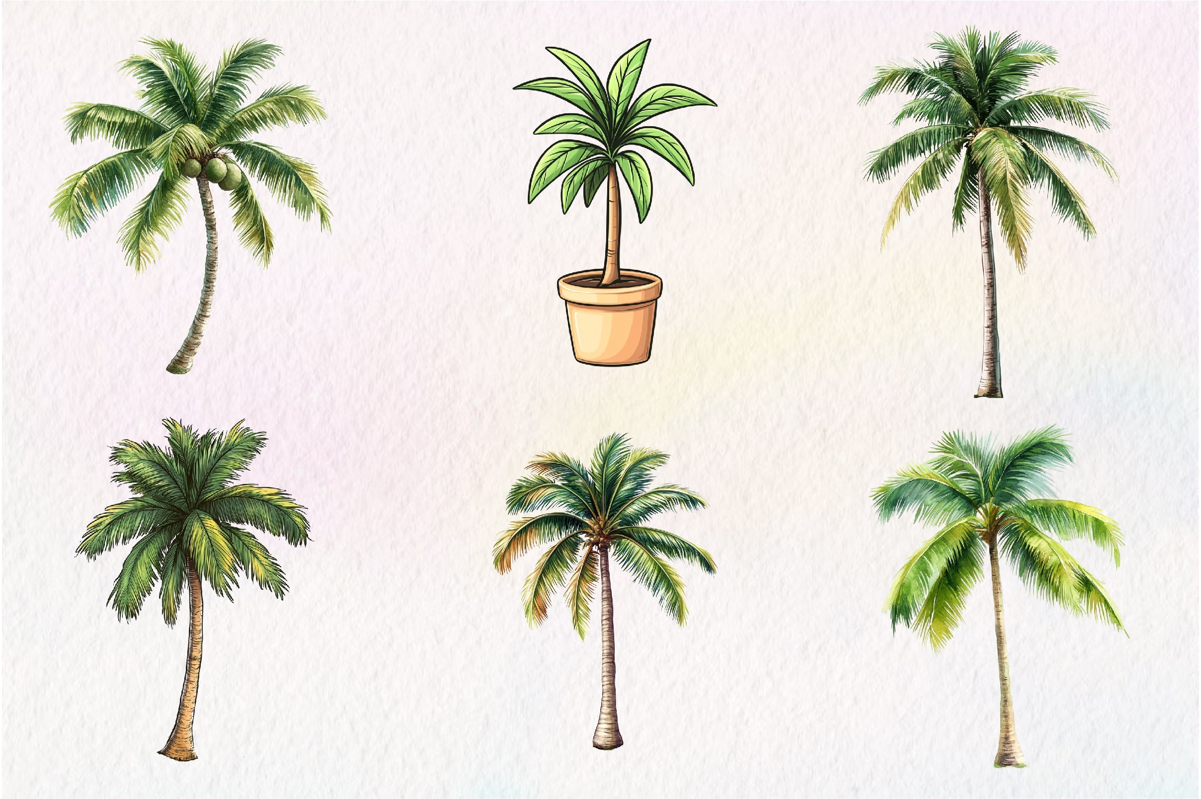 Palm Tree Serenity Clipart Bundle
