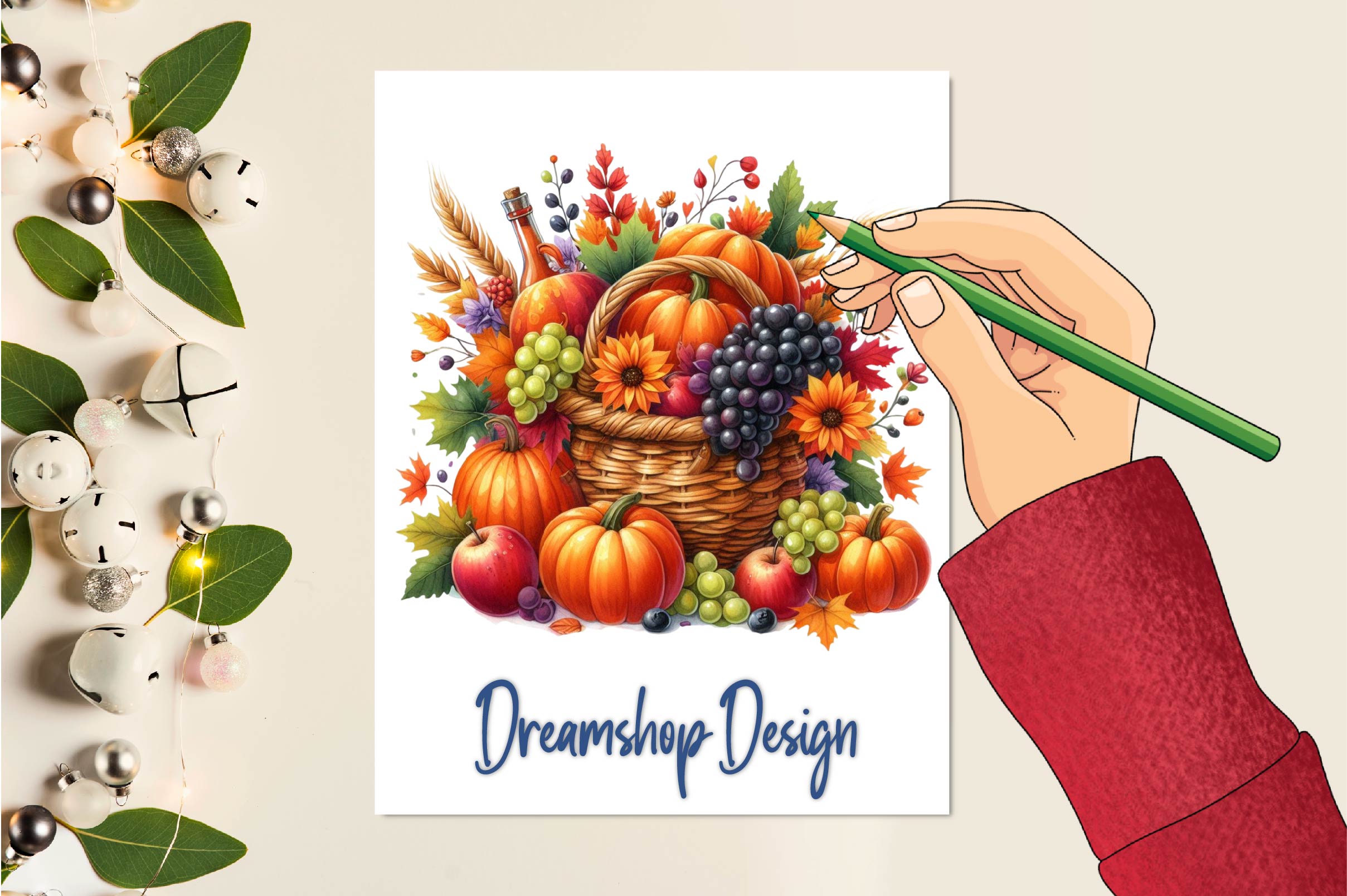 Harvest Cornucopia Clipart Bundle
