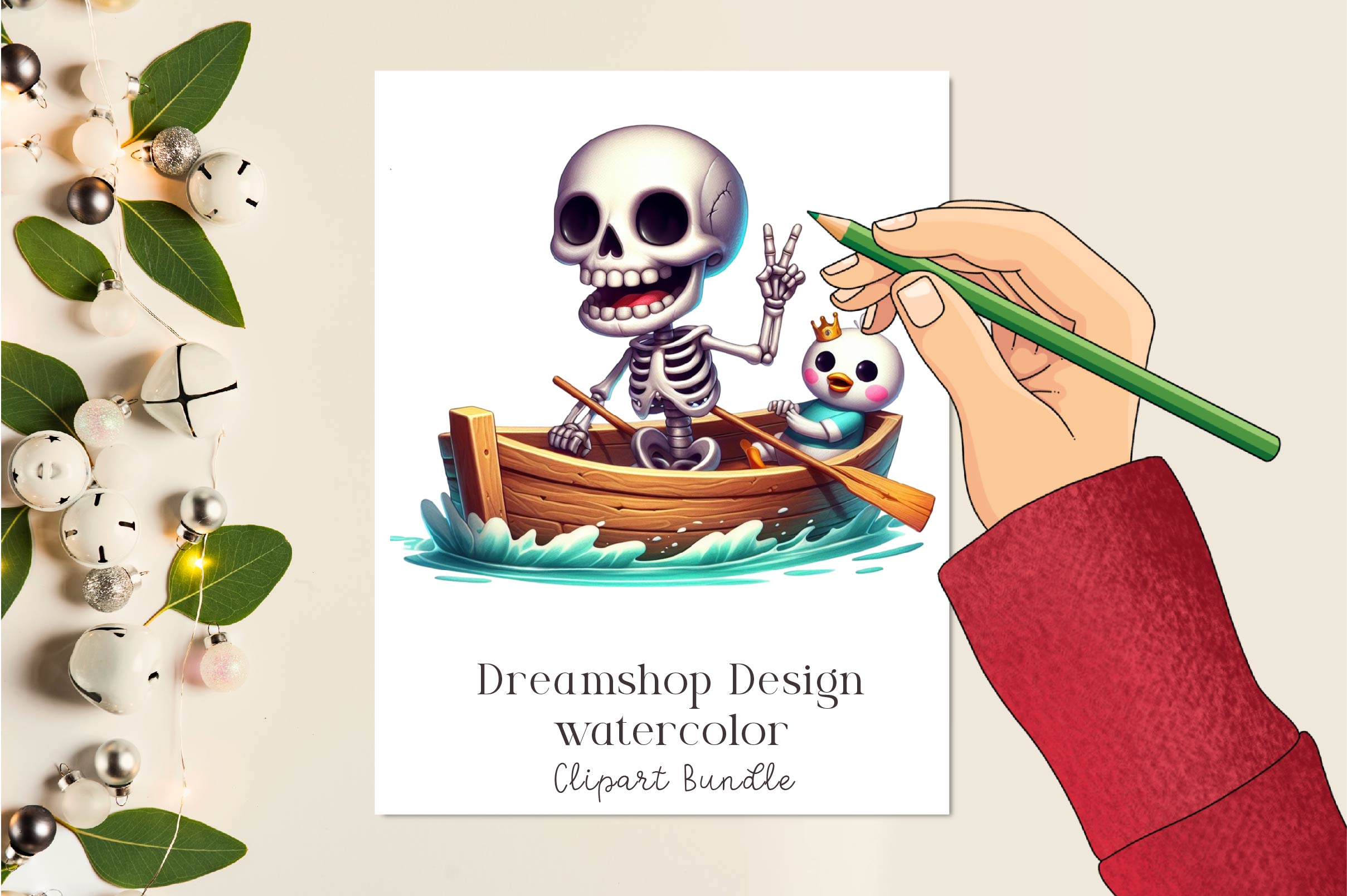 Funny Skeletons Clipart Bundle