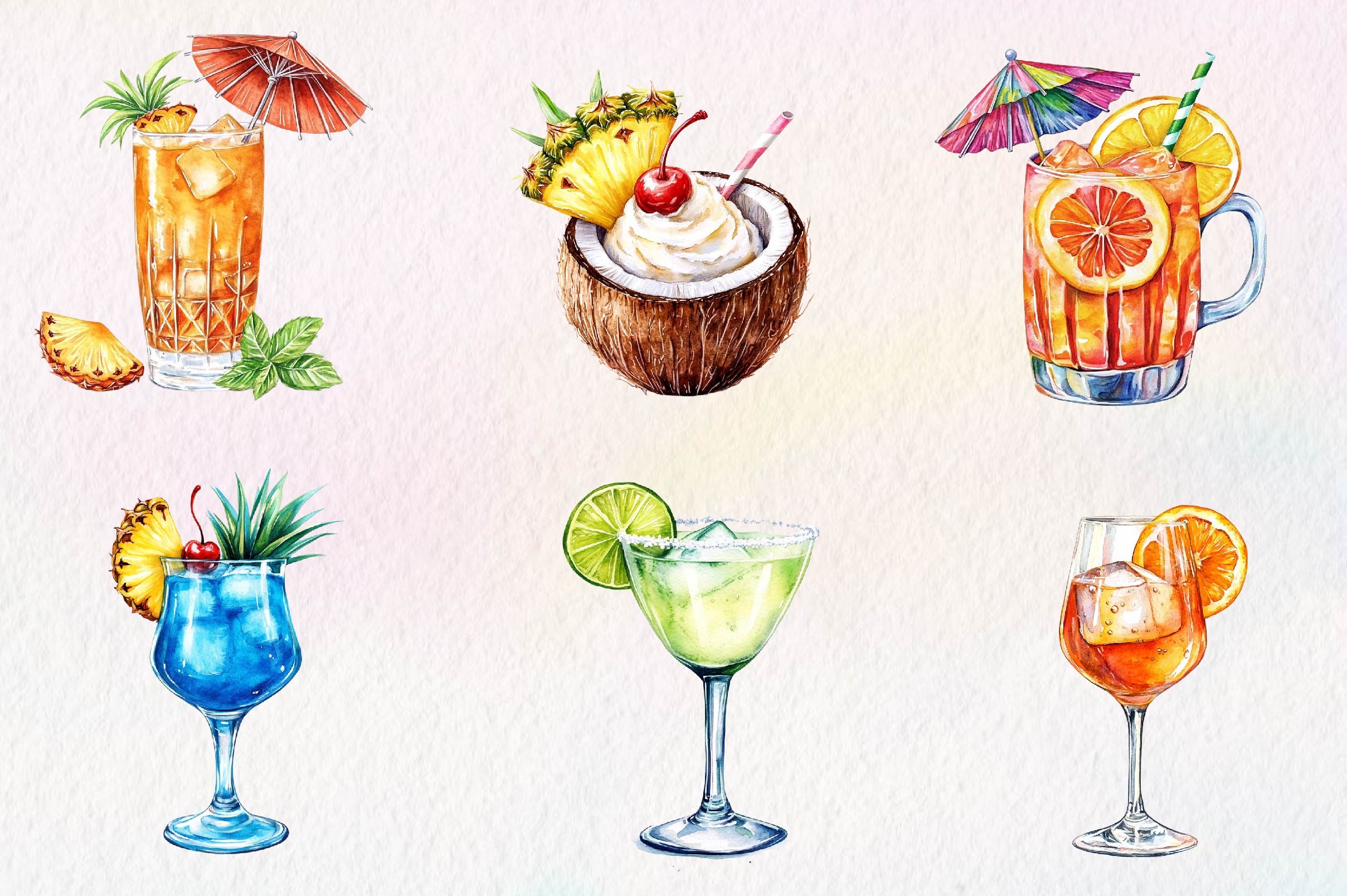 Cocktails Clipart Bundle