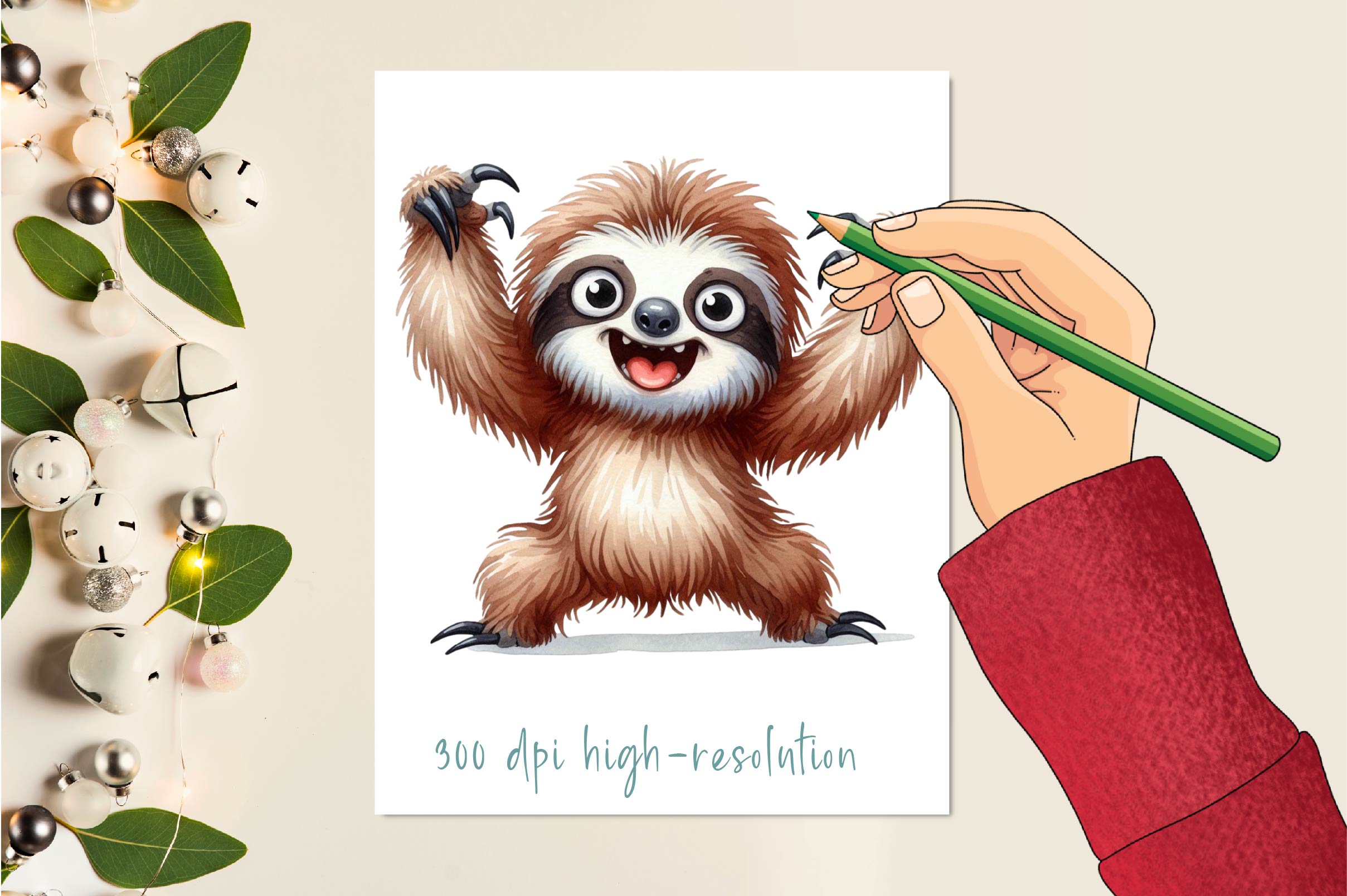 Funny Sloth Clipart Bundle