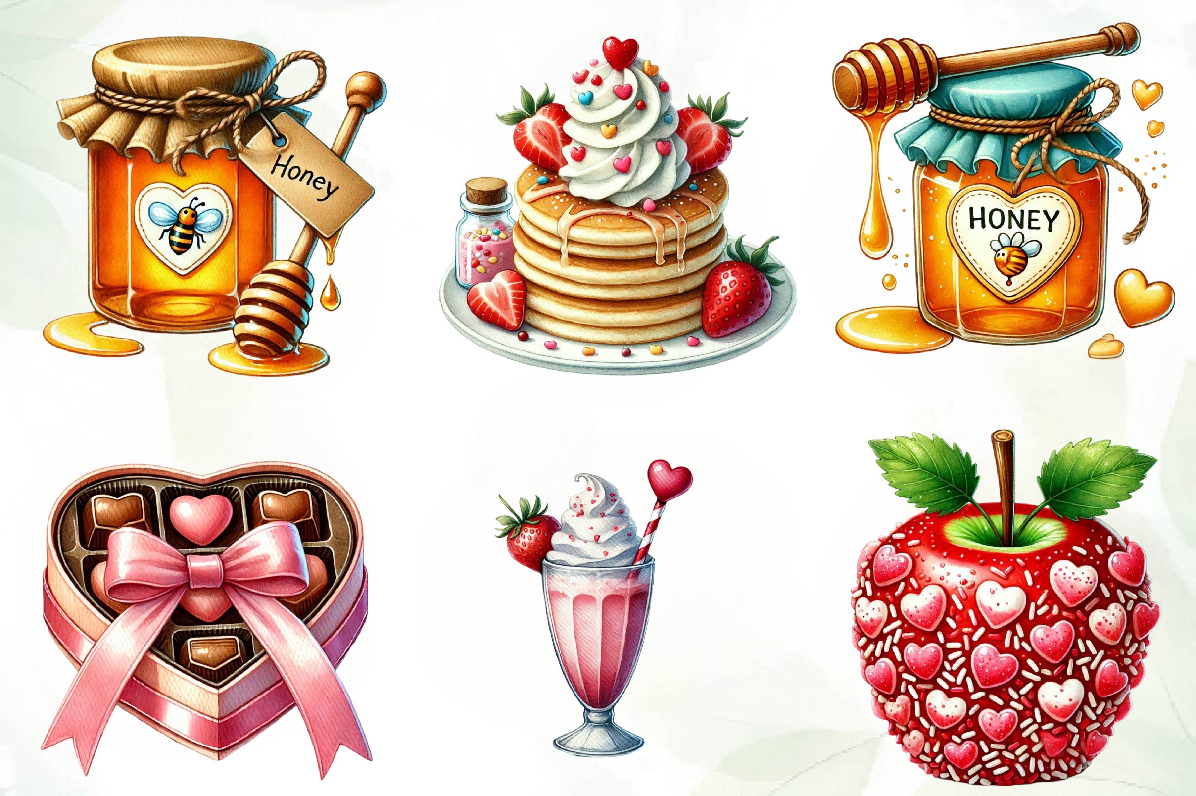 Valentines Day Food Clipart Bundle