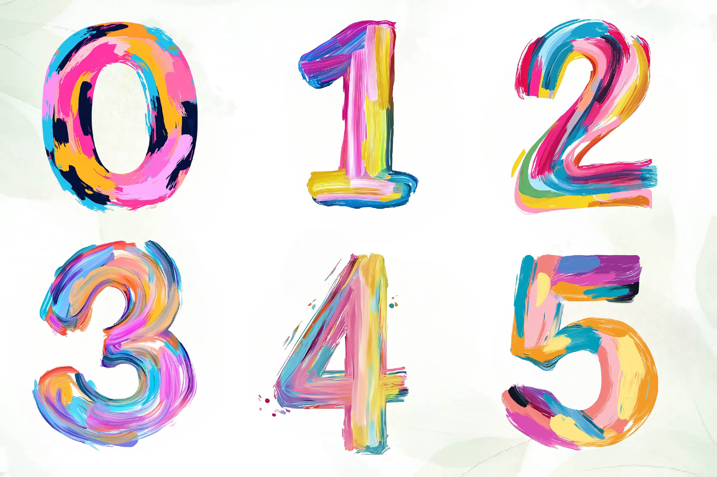 Brushstroke Letters Alphabet Clipart Bundle