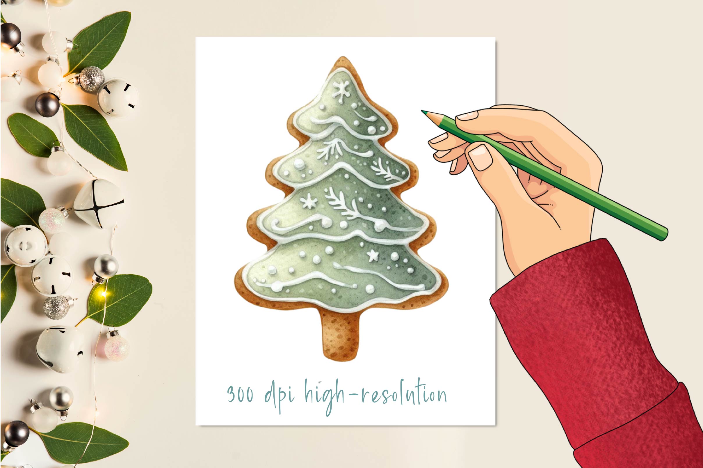 Christmas Cookie Tree Clipart Bundle