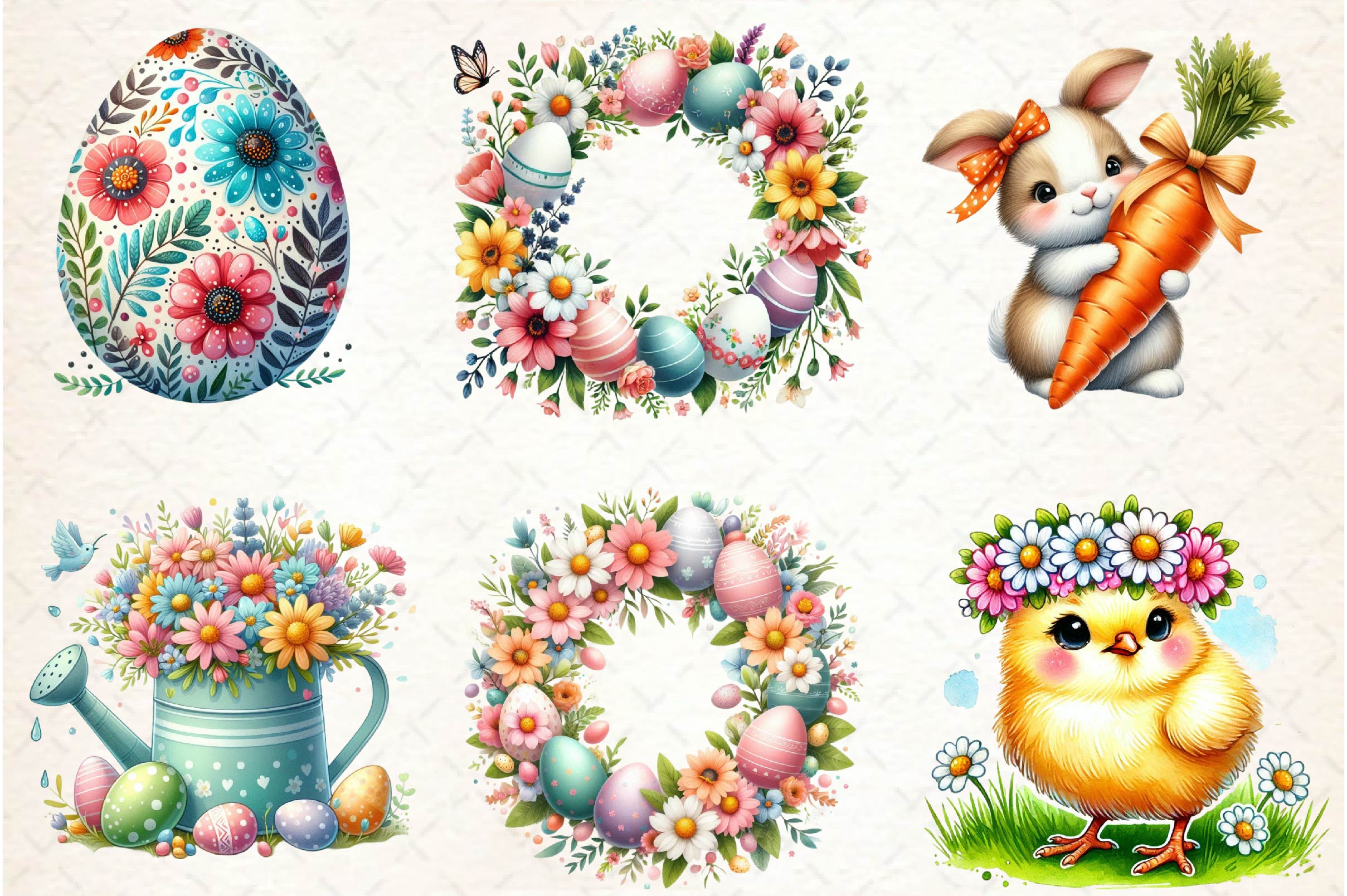 Cute Easter Day Clipart Bundle