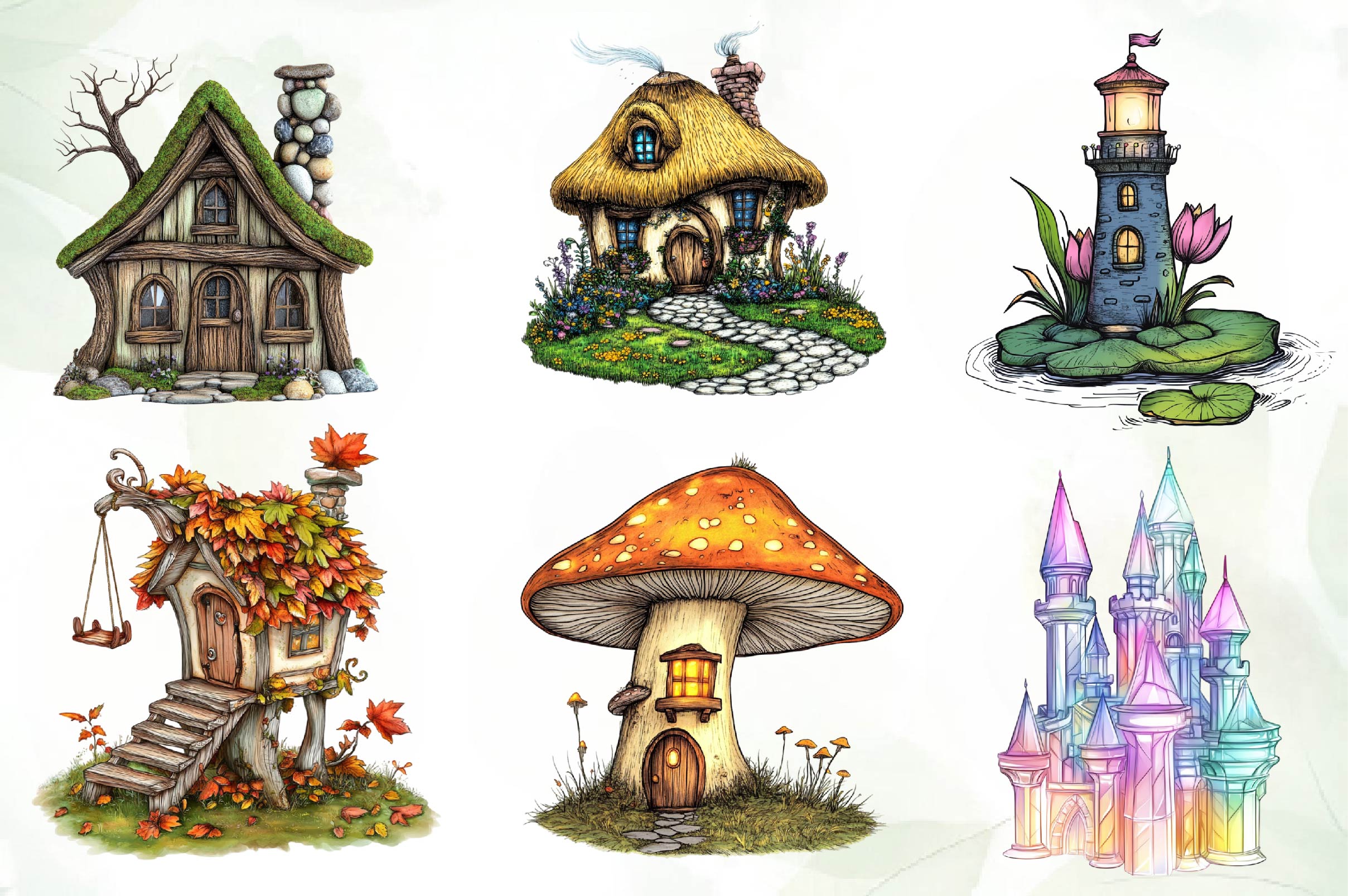 Fairy House Clipart Bundle