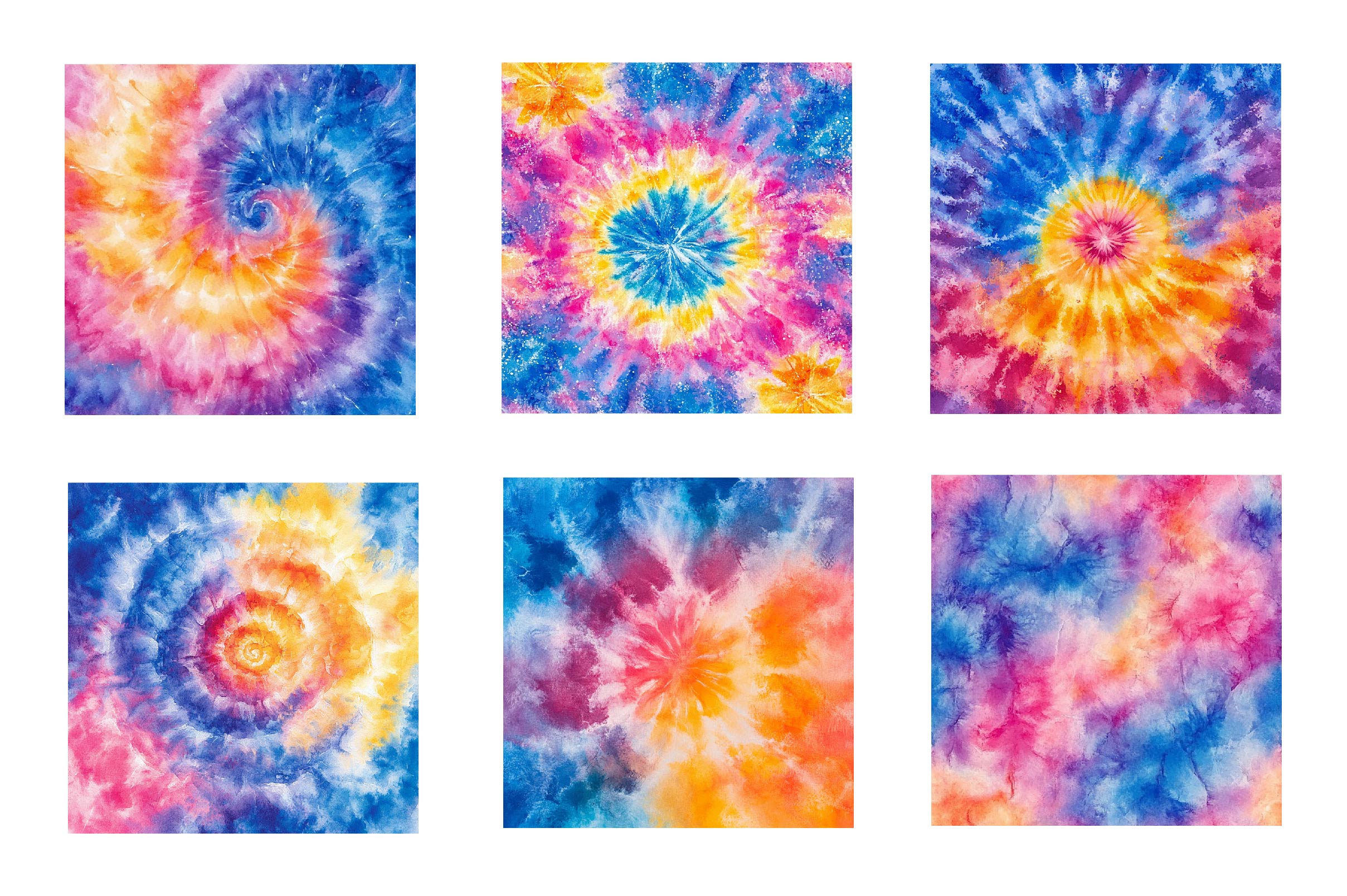 Tie Dye Pattern Clipart Bundle