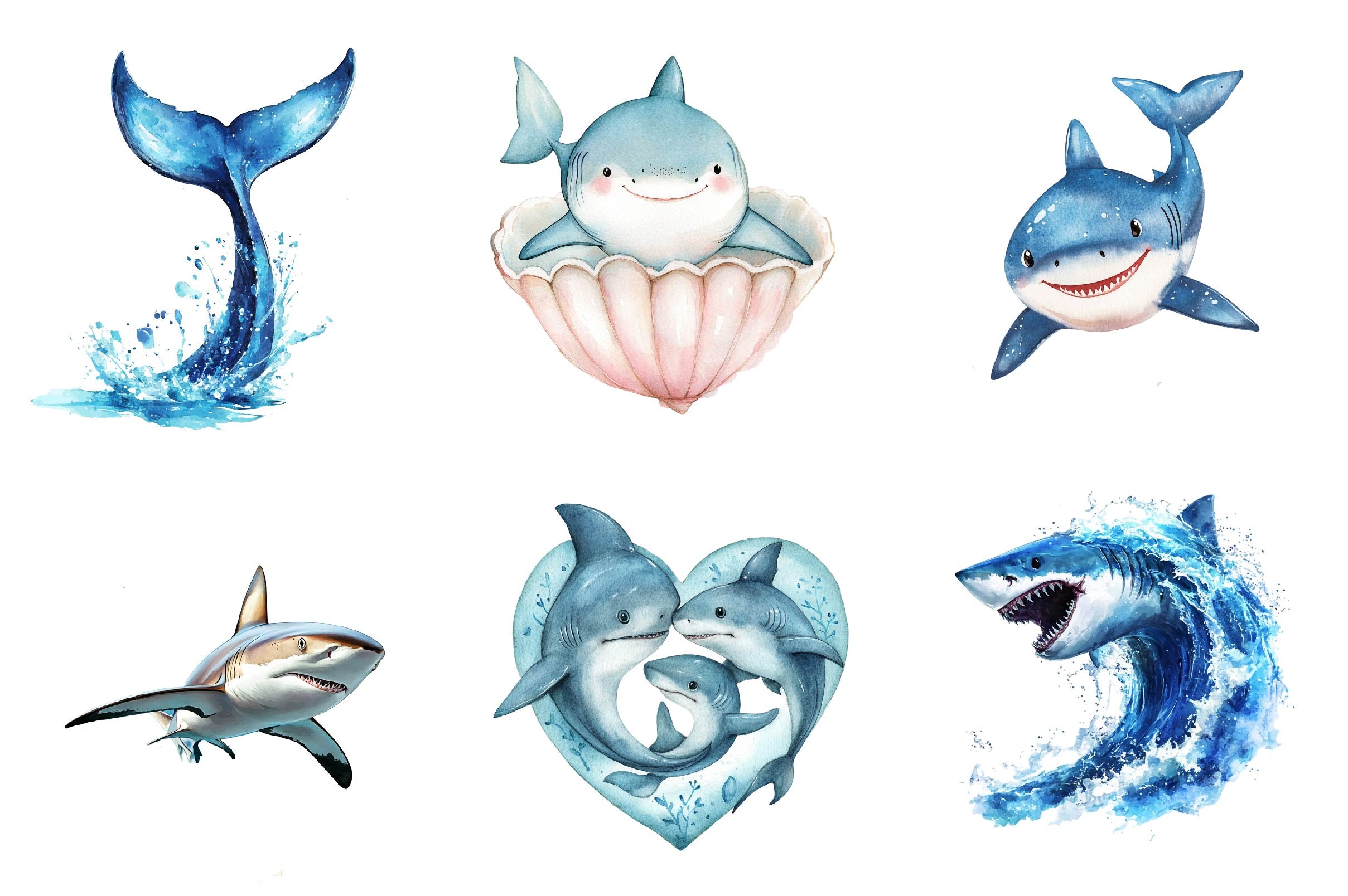 Sharks Clipart Bundle