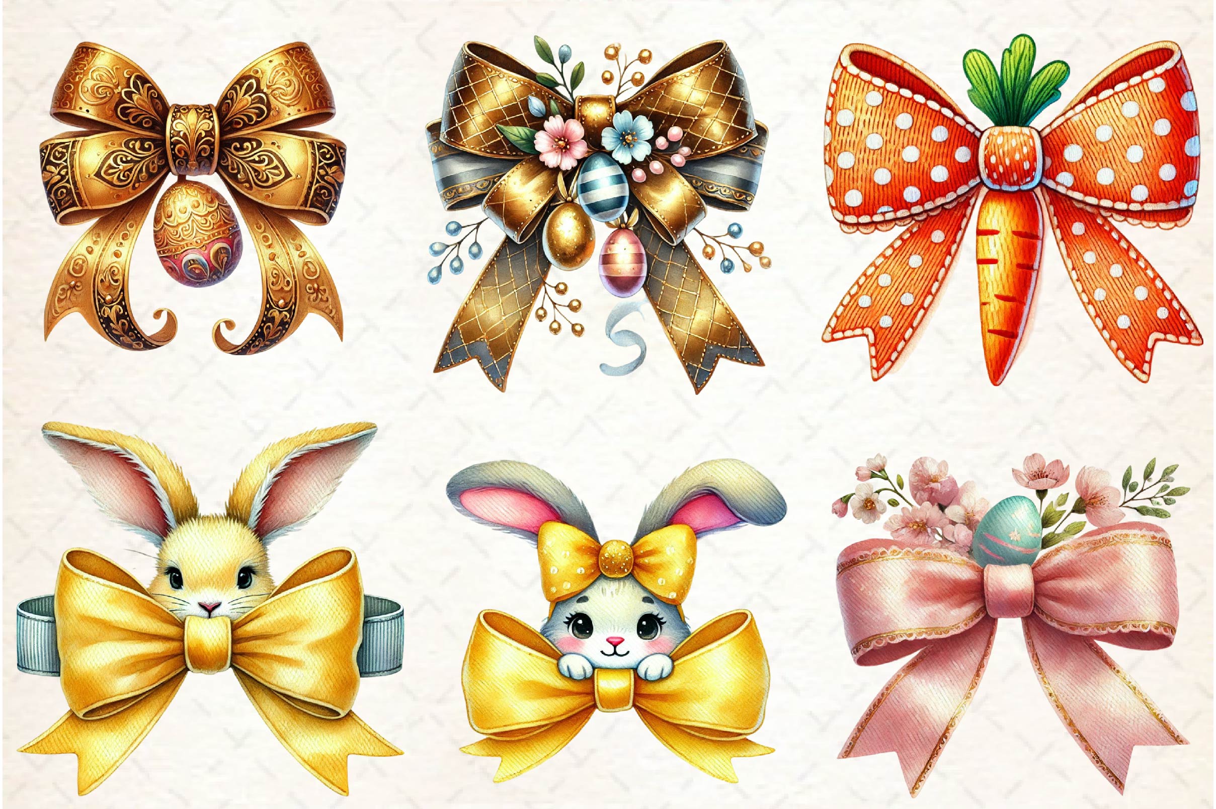 Easter Bow Clipart Bundle 1