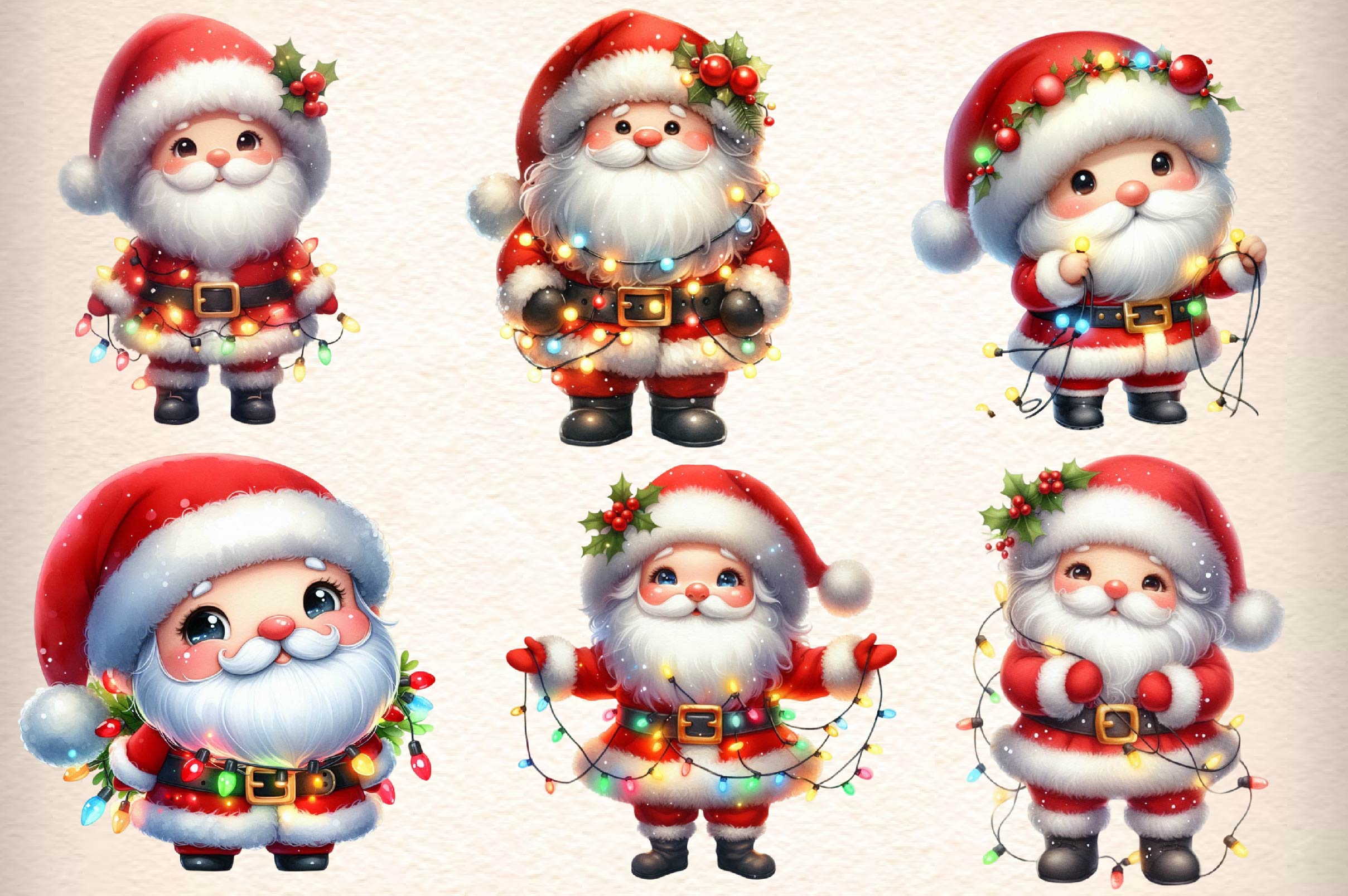 Santa Claus Clipart Bundle 1