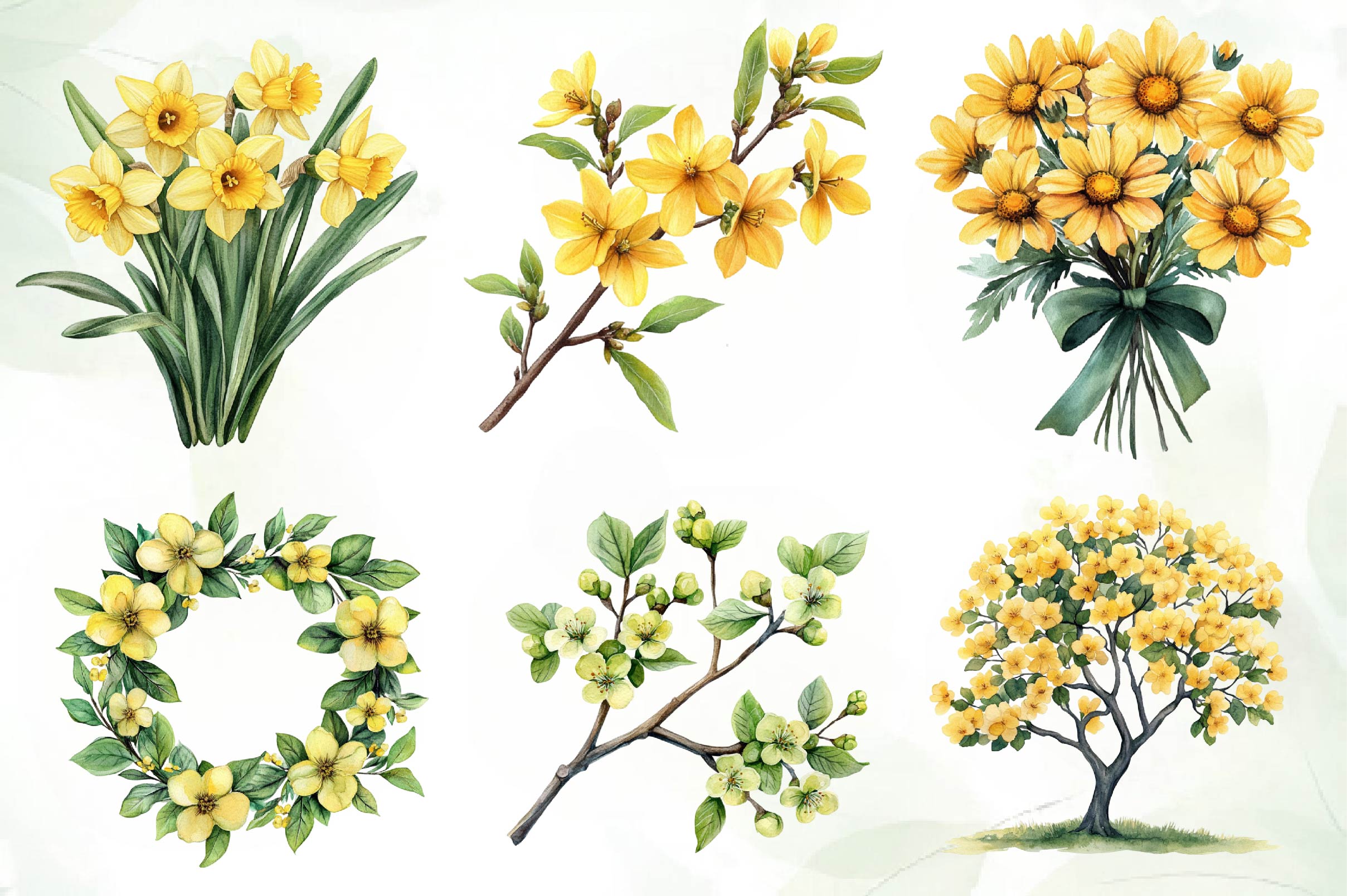 Blossom Spring Clipart Bundle