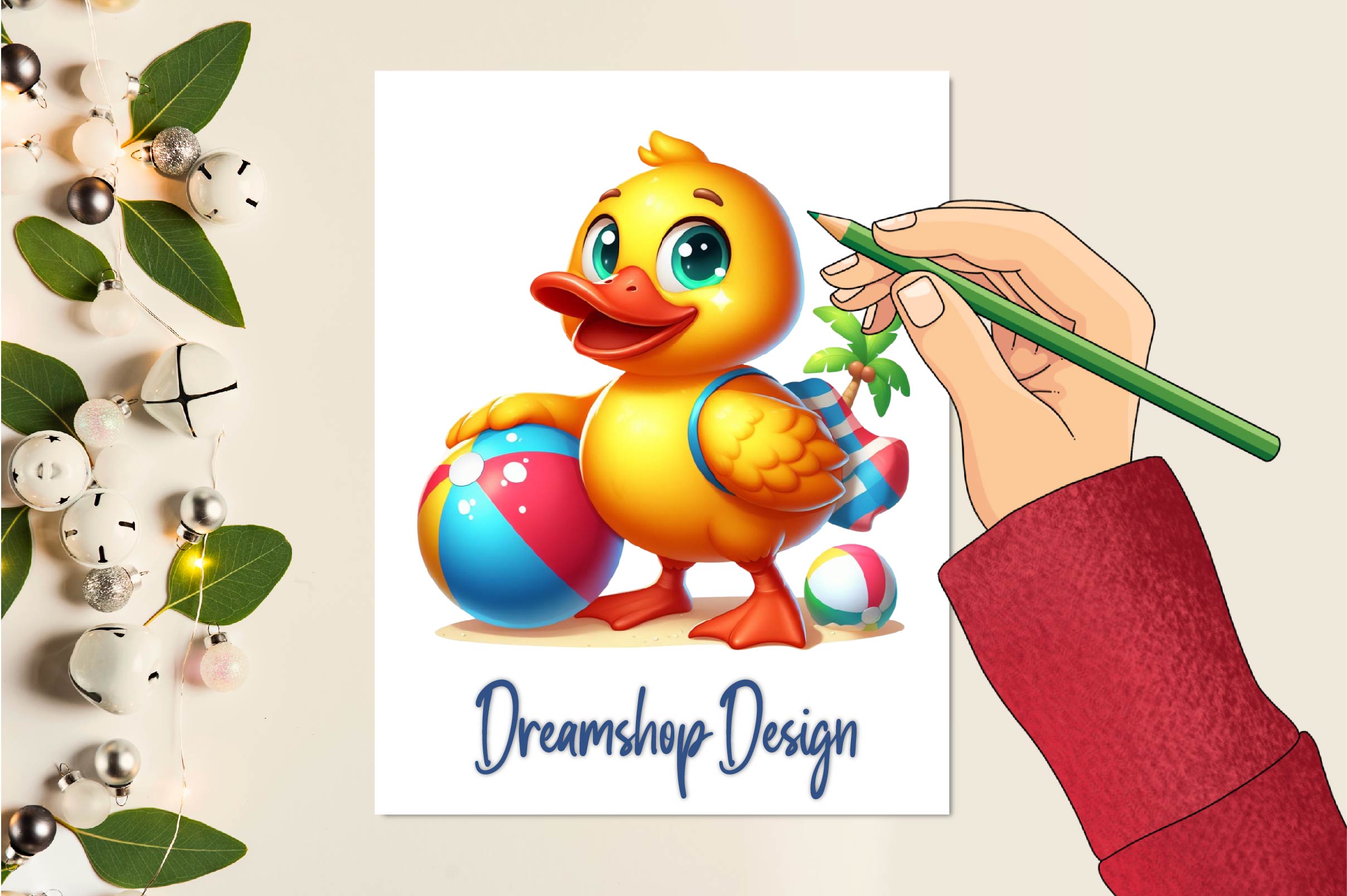 Duck In Pool Party Clipart Bundle