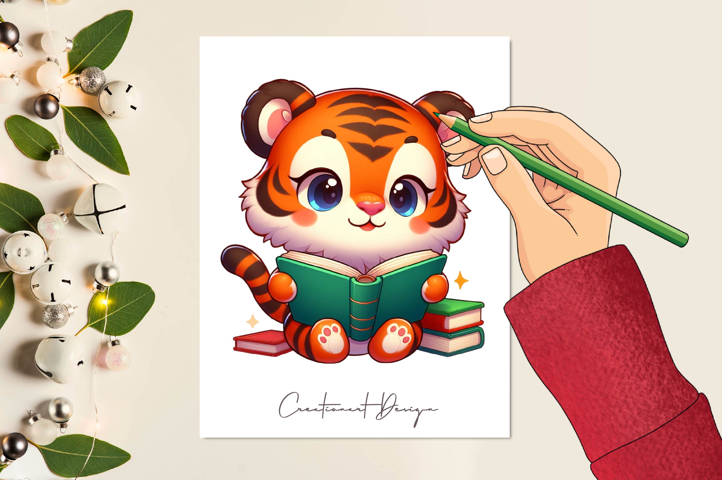 Animals Reading Book Clipart Bundle 1