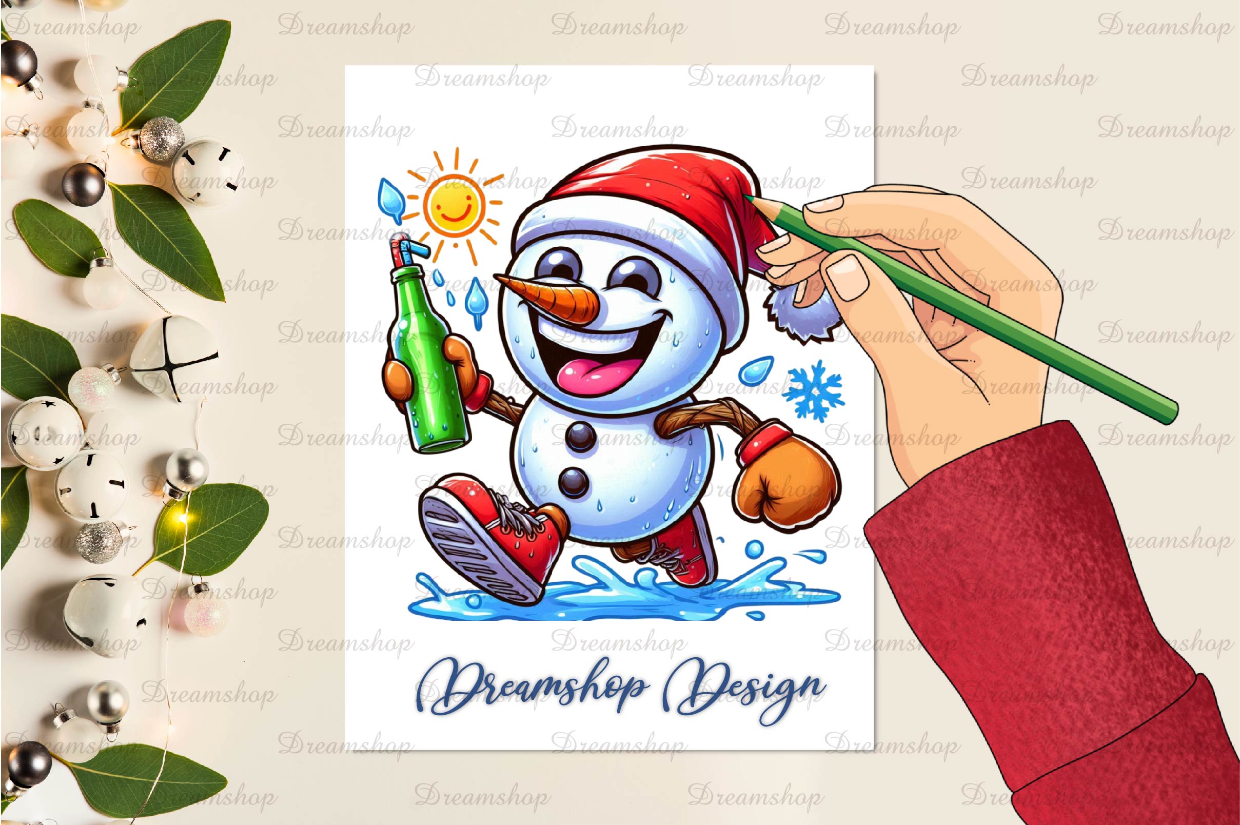 Funny Snowman Clipart Bundle