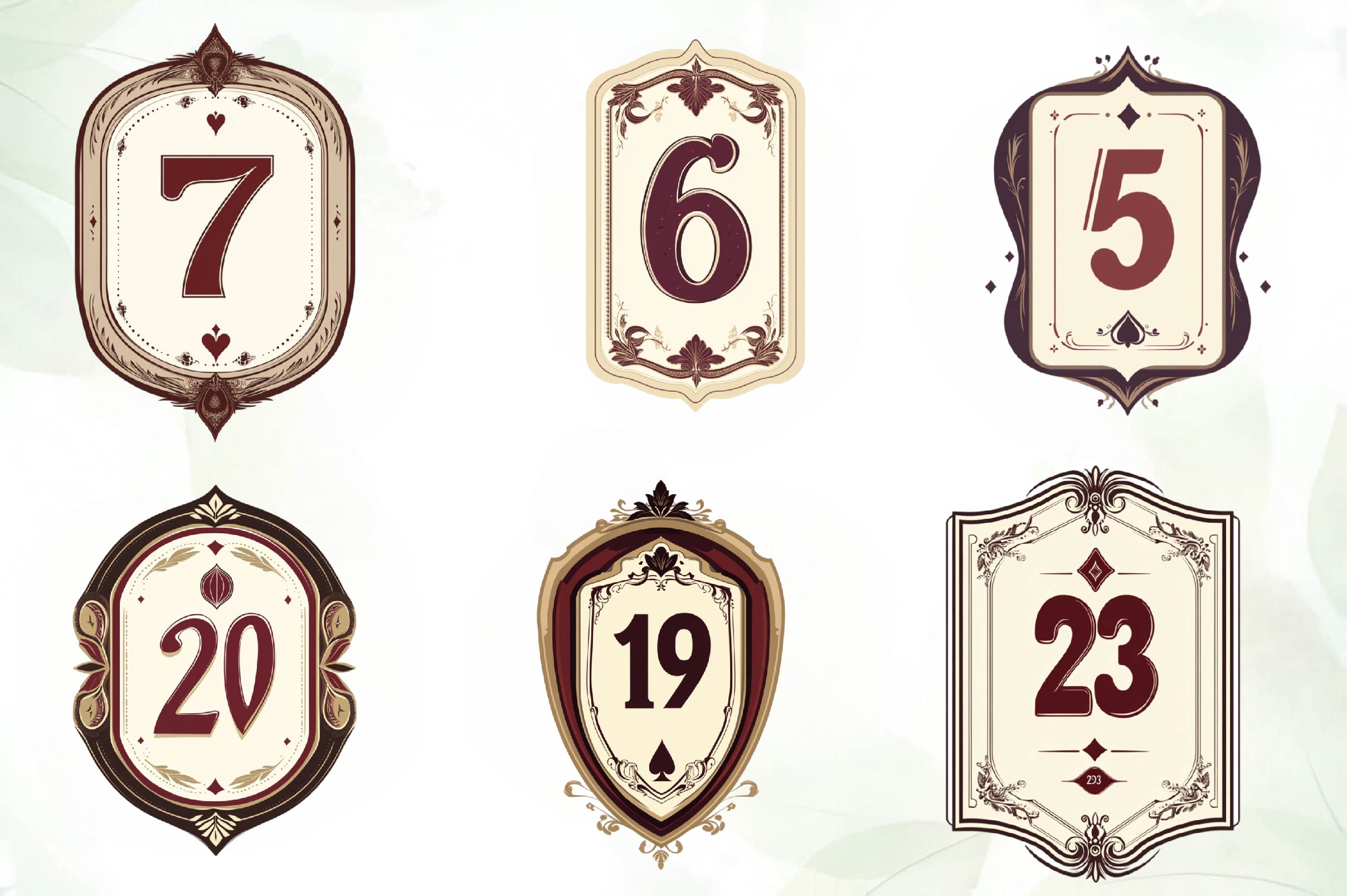 Vintage Christmas Advent Calendar Clipart Bundle