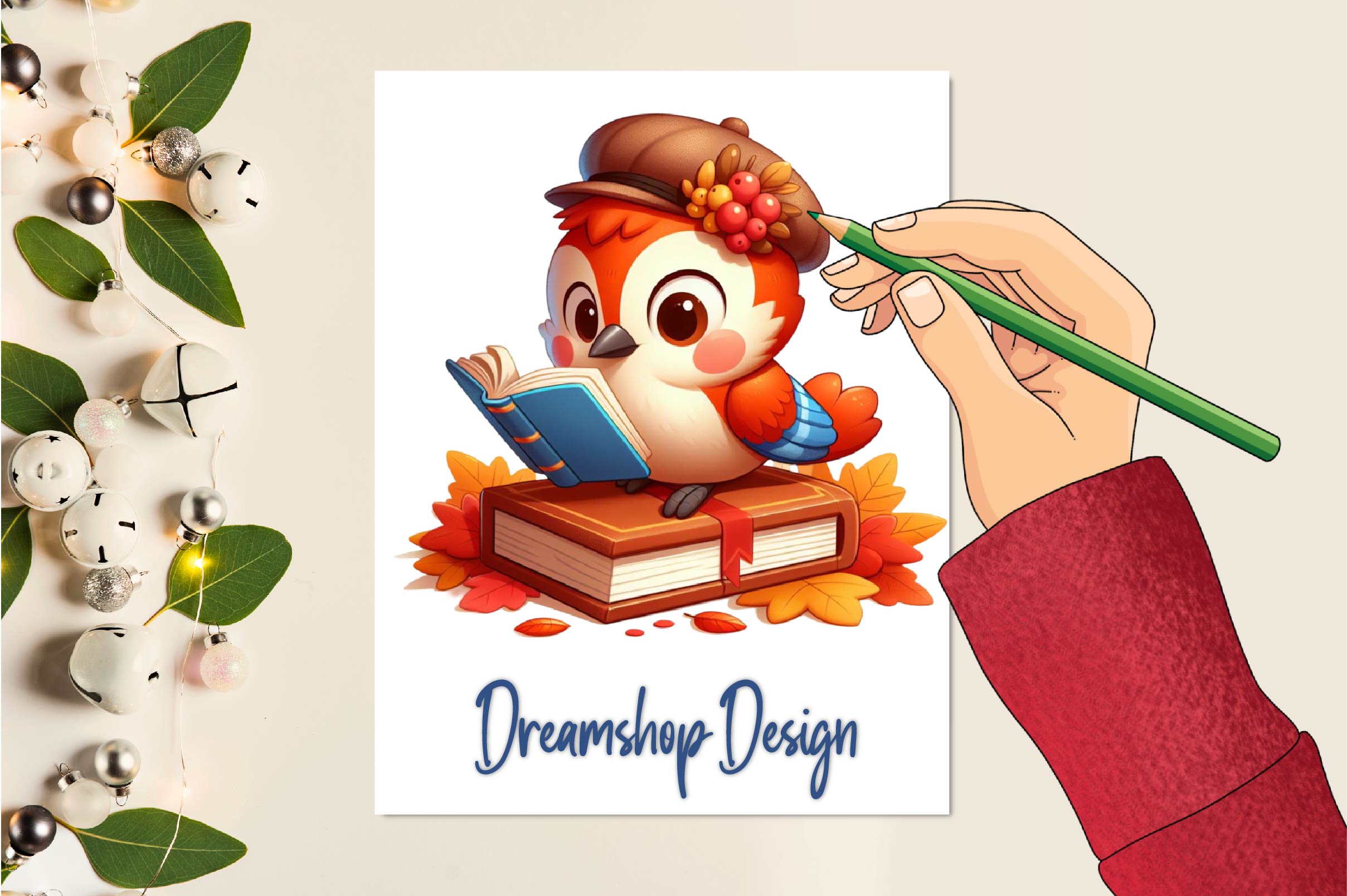 Cute Autumn Jay Clipart Bundle