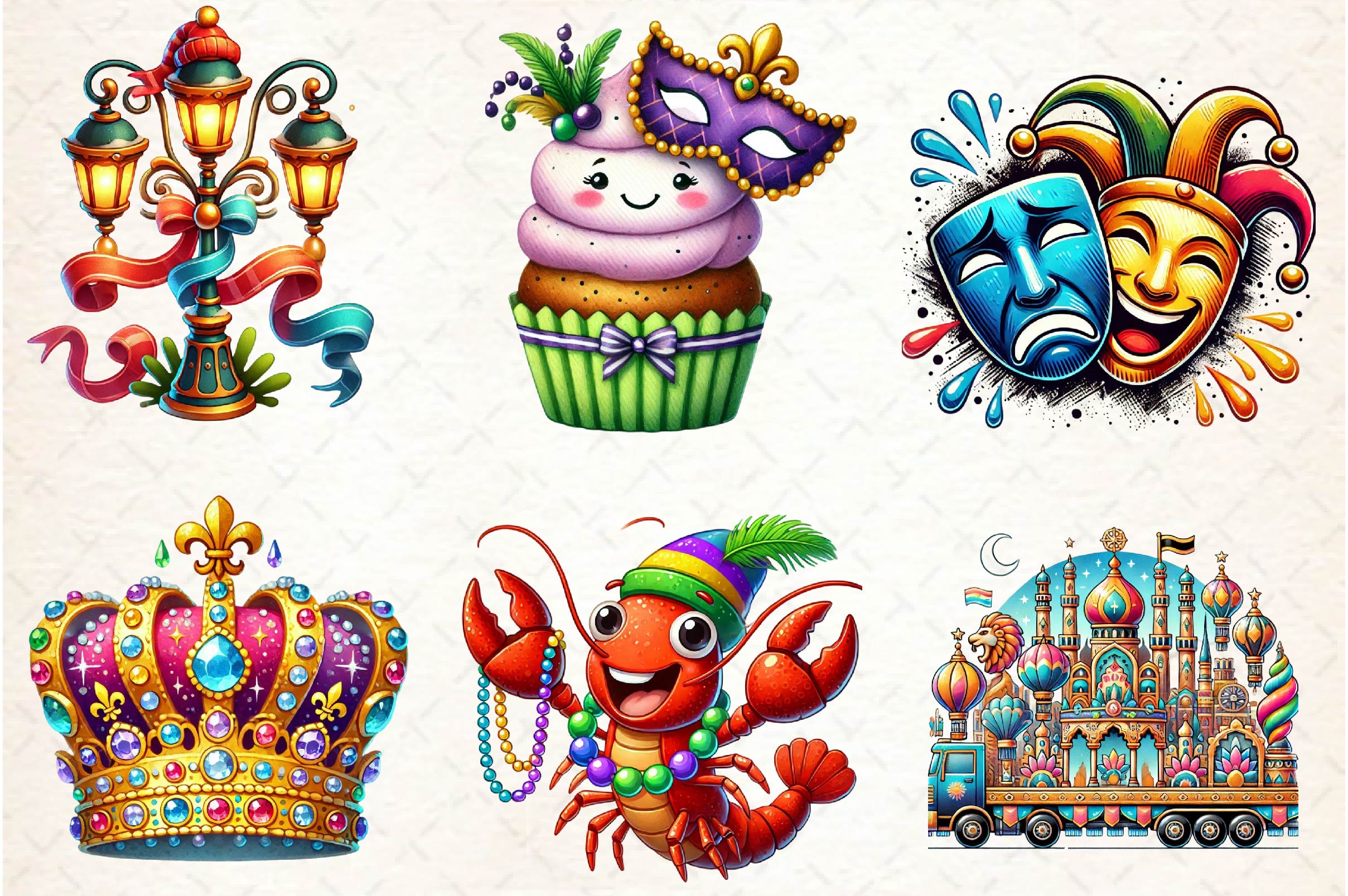 Mardi Gras Clipart Bundle 1