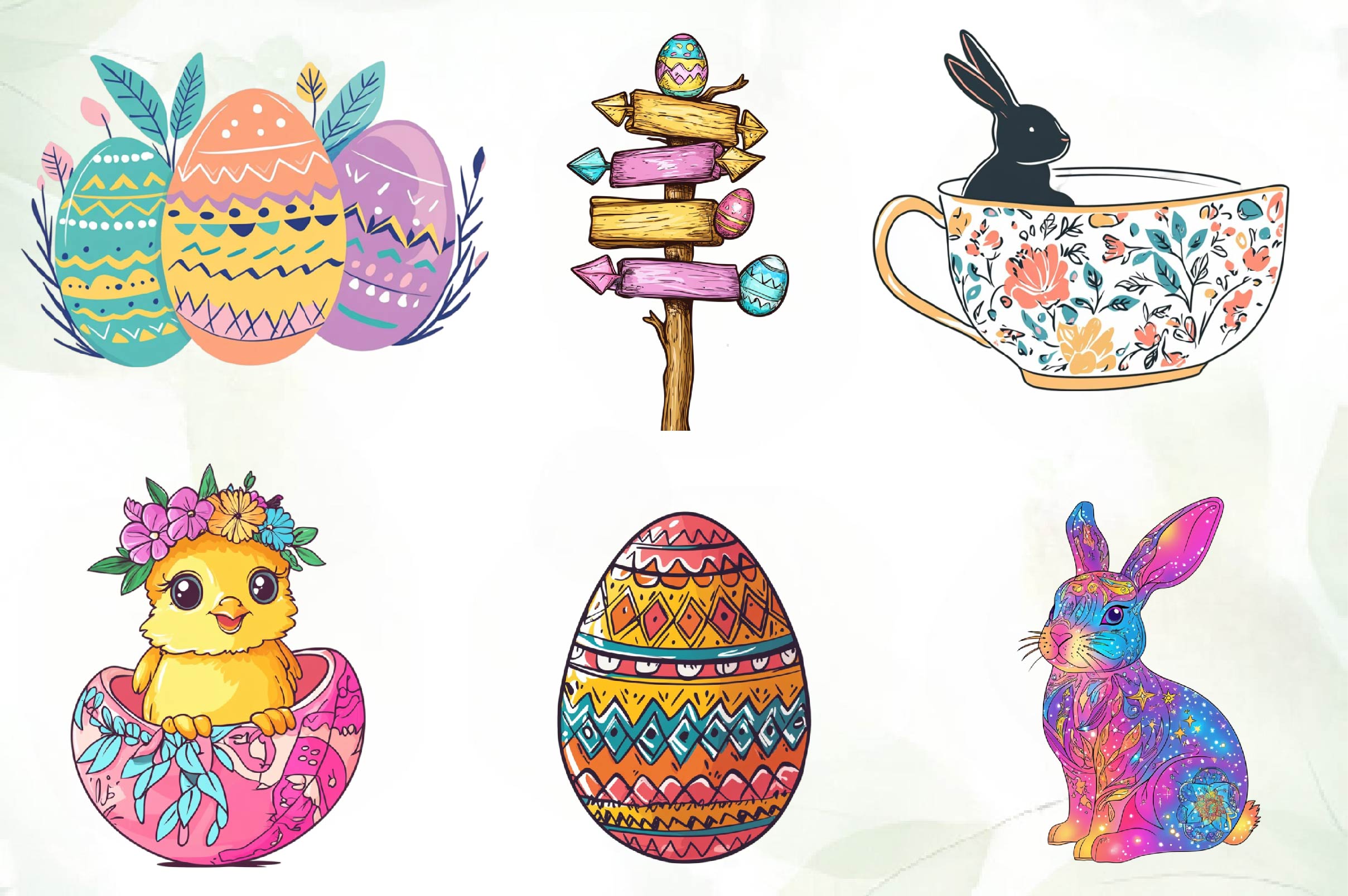 Boho Easter Clipart Bundle