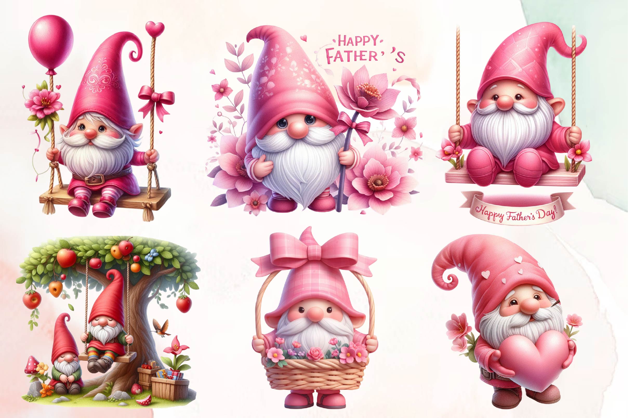 Father Gnome Clipart Bundle