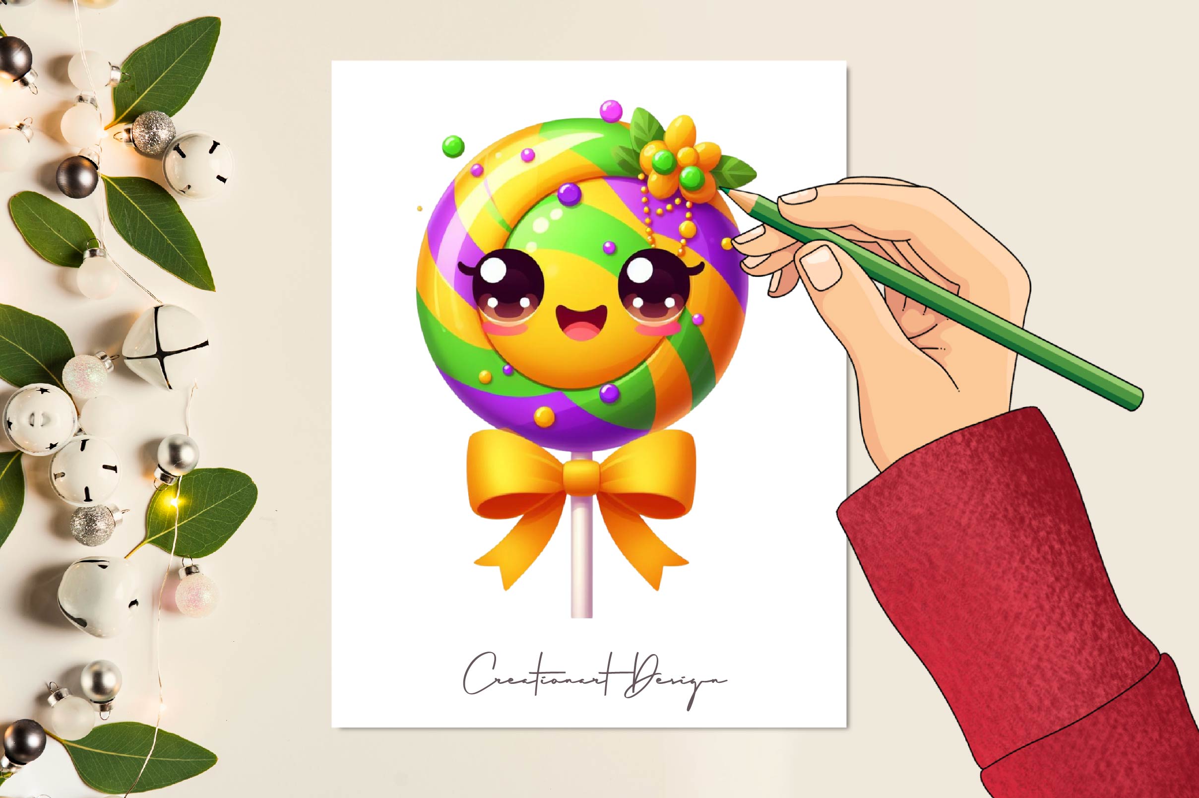 Mardi Gras Candy Clipart Bundle