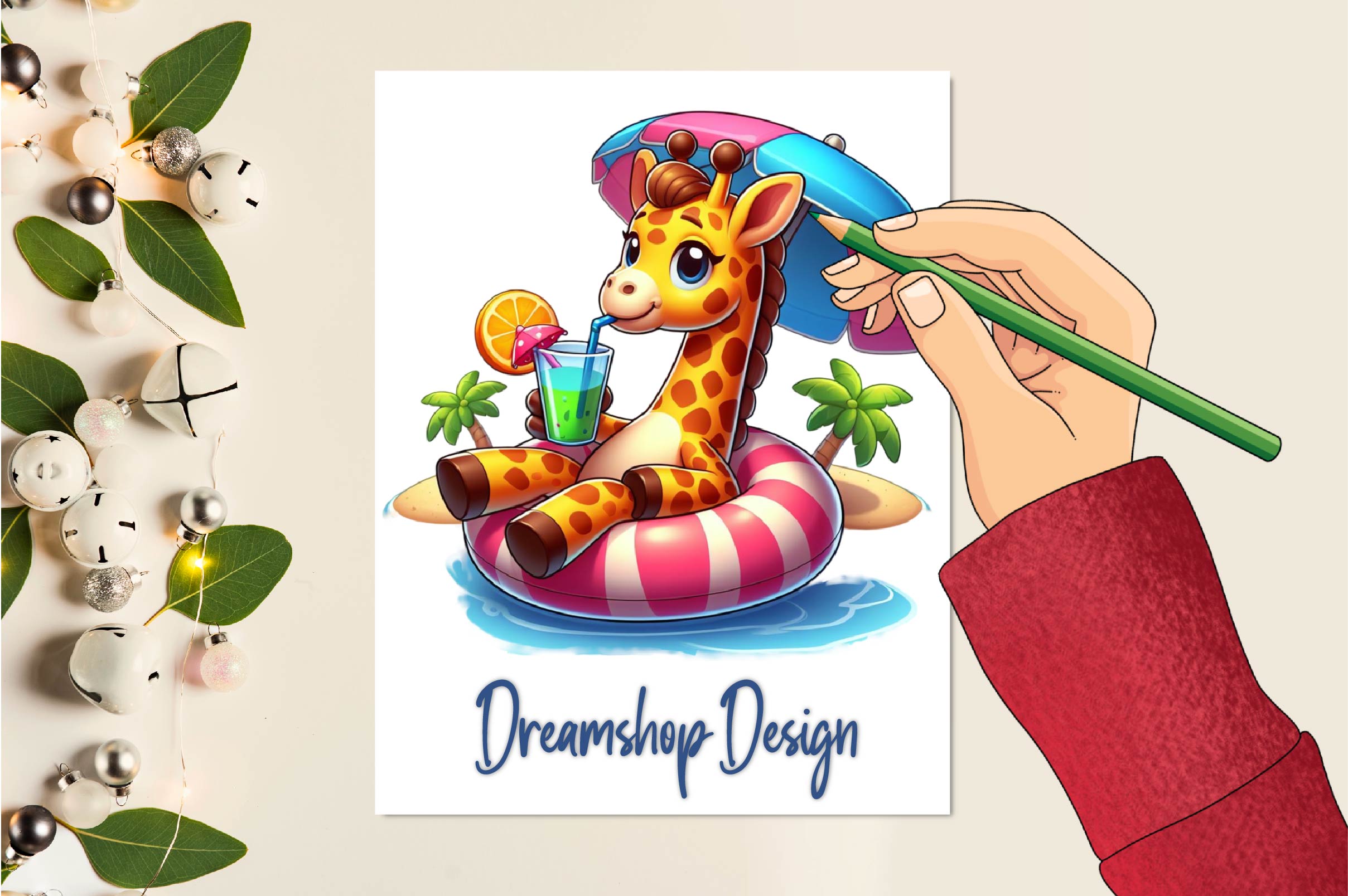 Summer Animals On Float Clipart Bundle