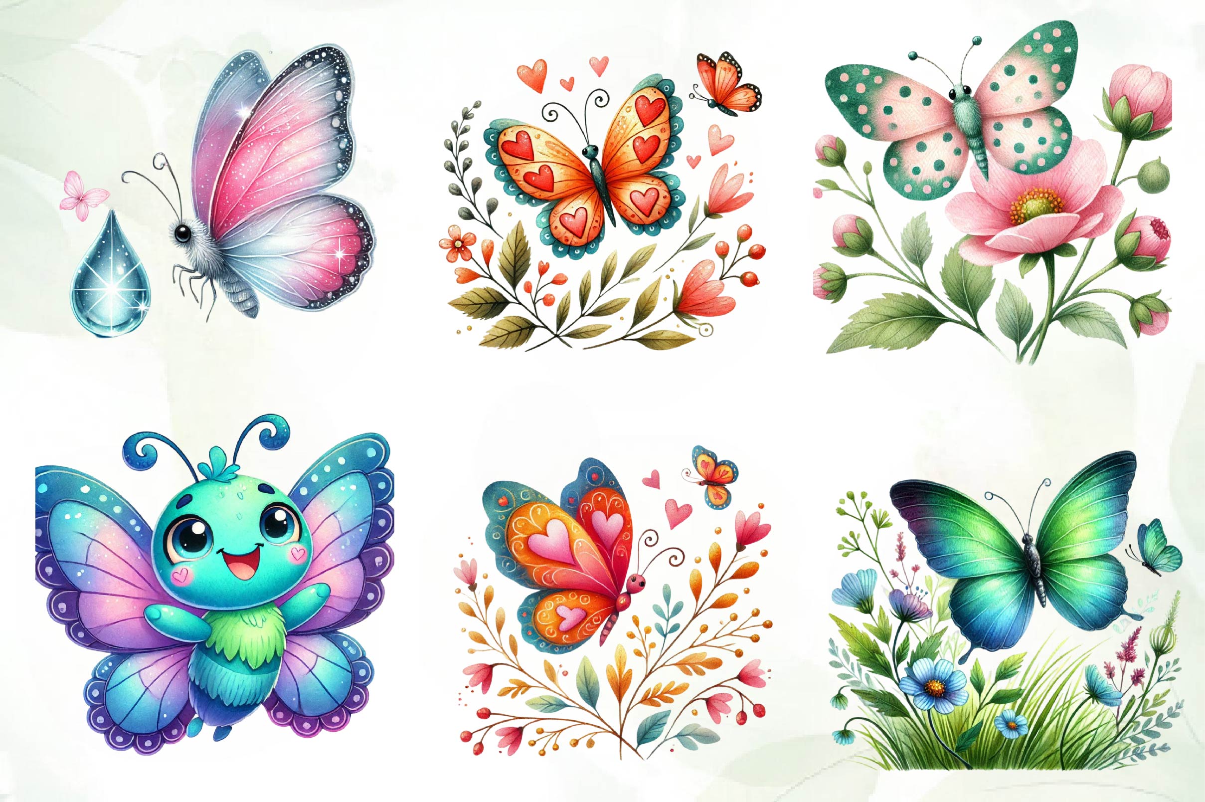 Spring Butterfly Clip Art Clipart Bundle