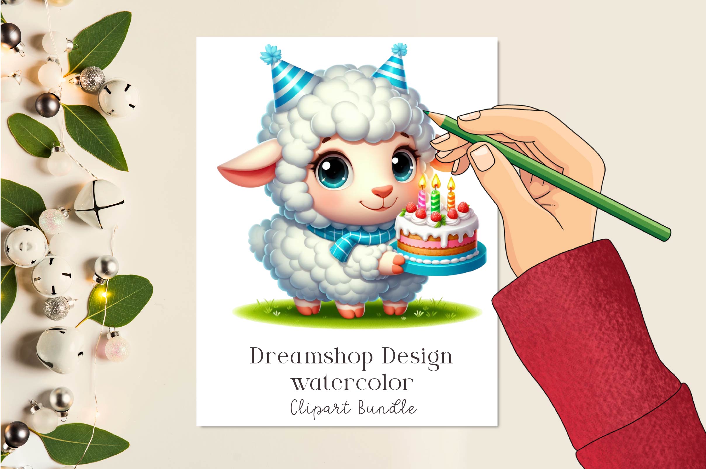 Birthday Animals Clipart Bundle