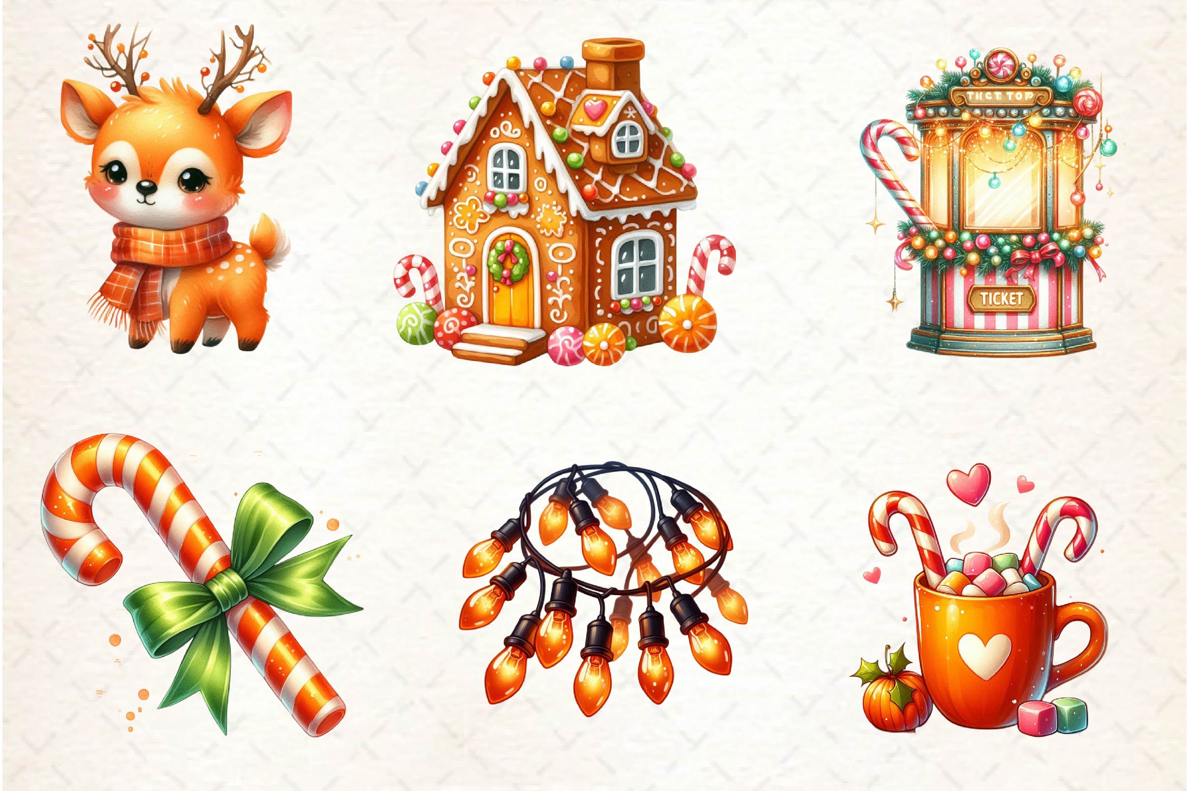 Cute Illustration Christmas Clipart Bundle