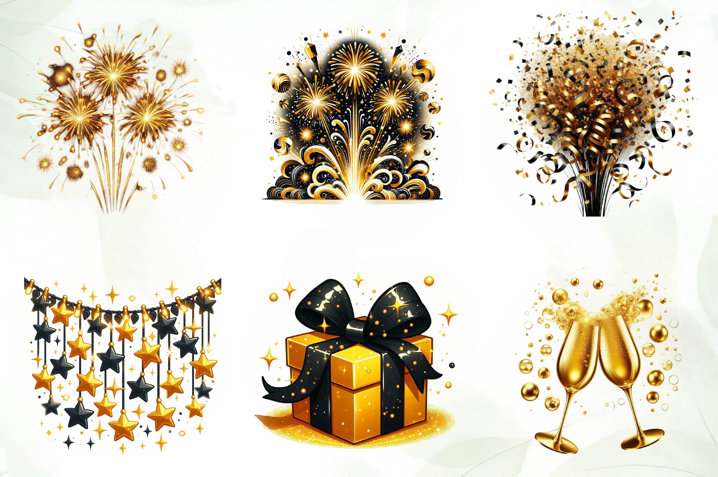 New Year Clipart Bundle