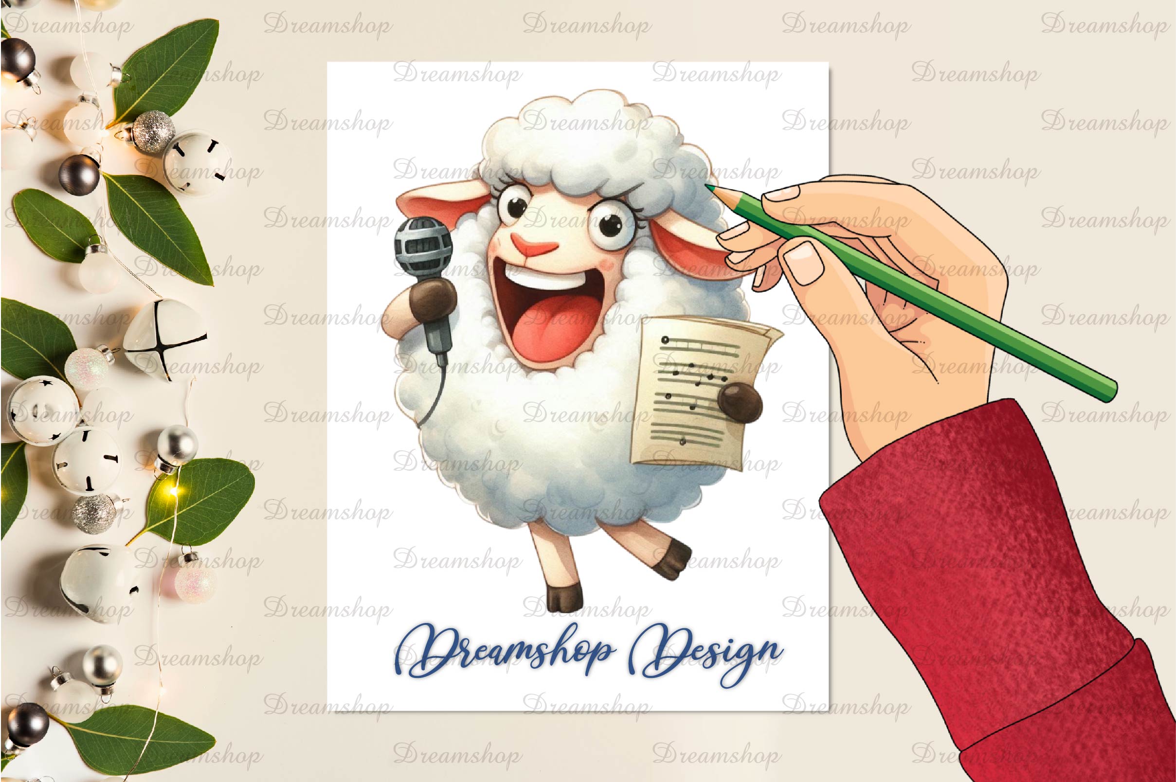 Cute Sheep Funny Sheep Clipart Bundle