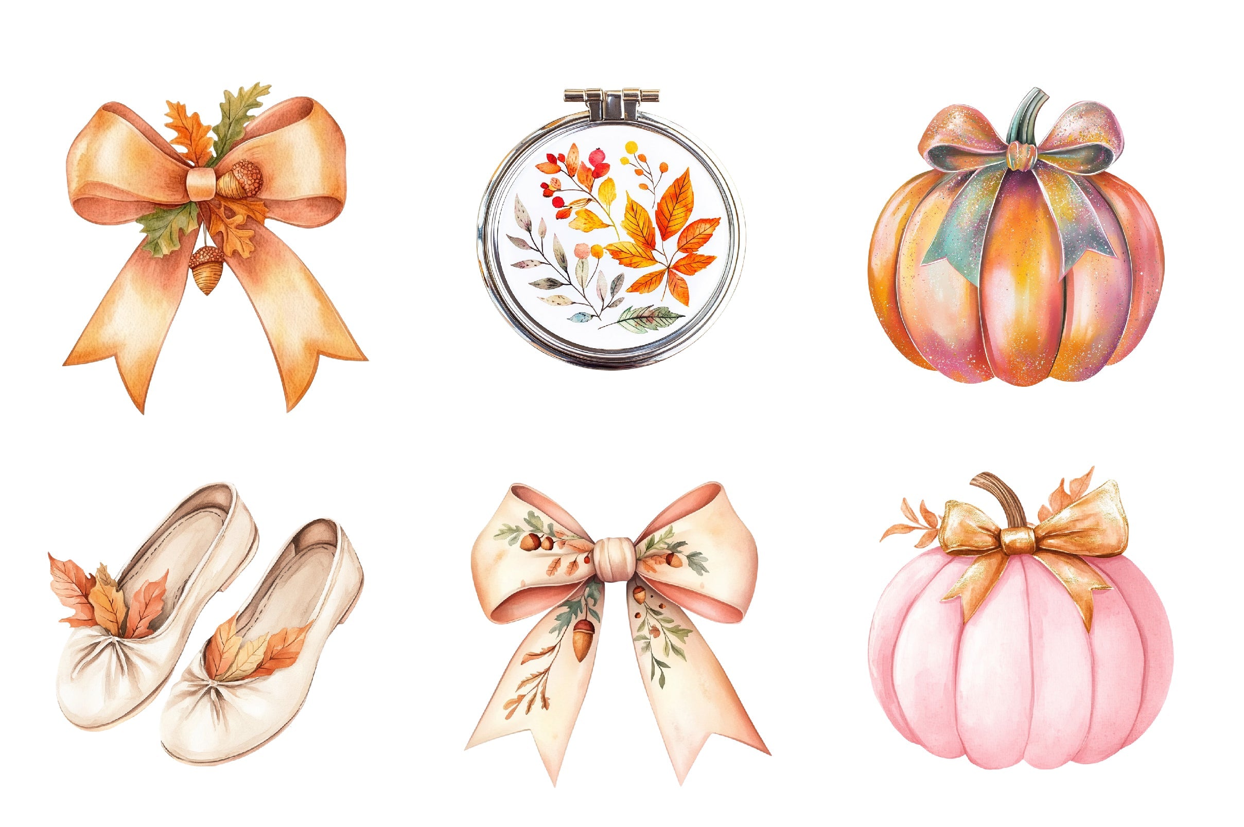 Cute Coquette Autumn Clipart Bundle