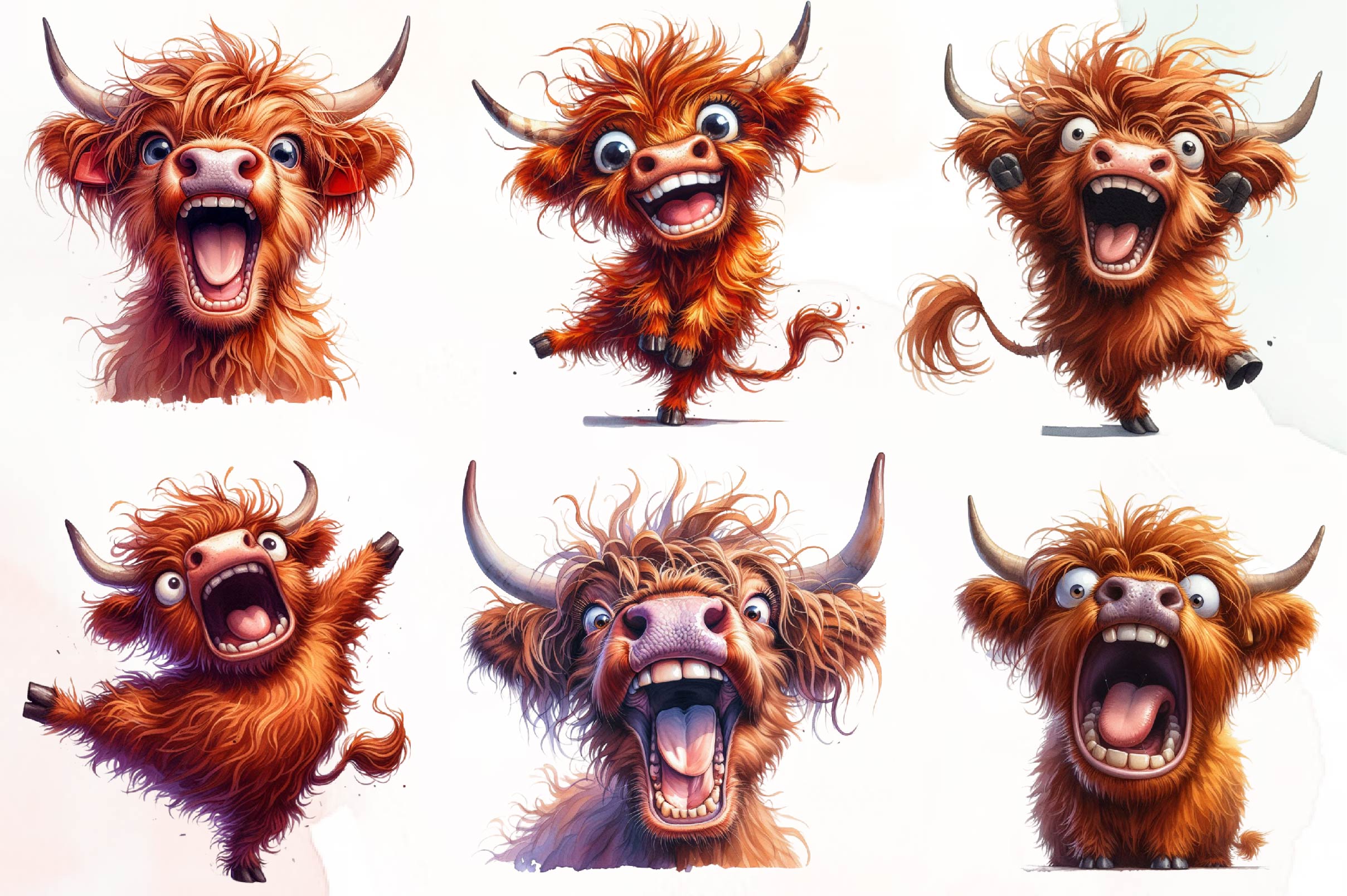 Highland Cow Clipart Bundle 1