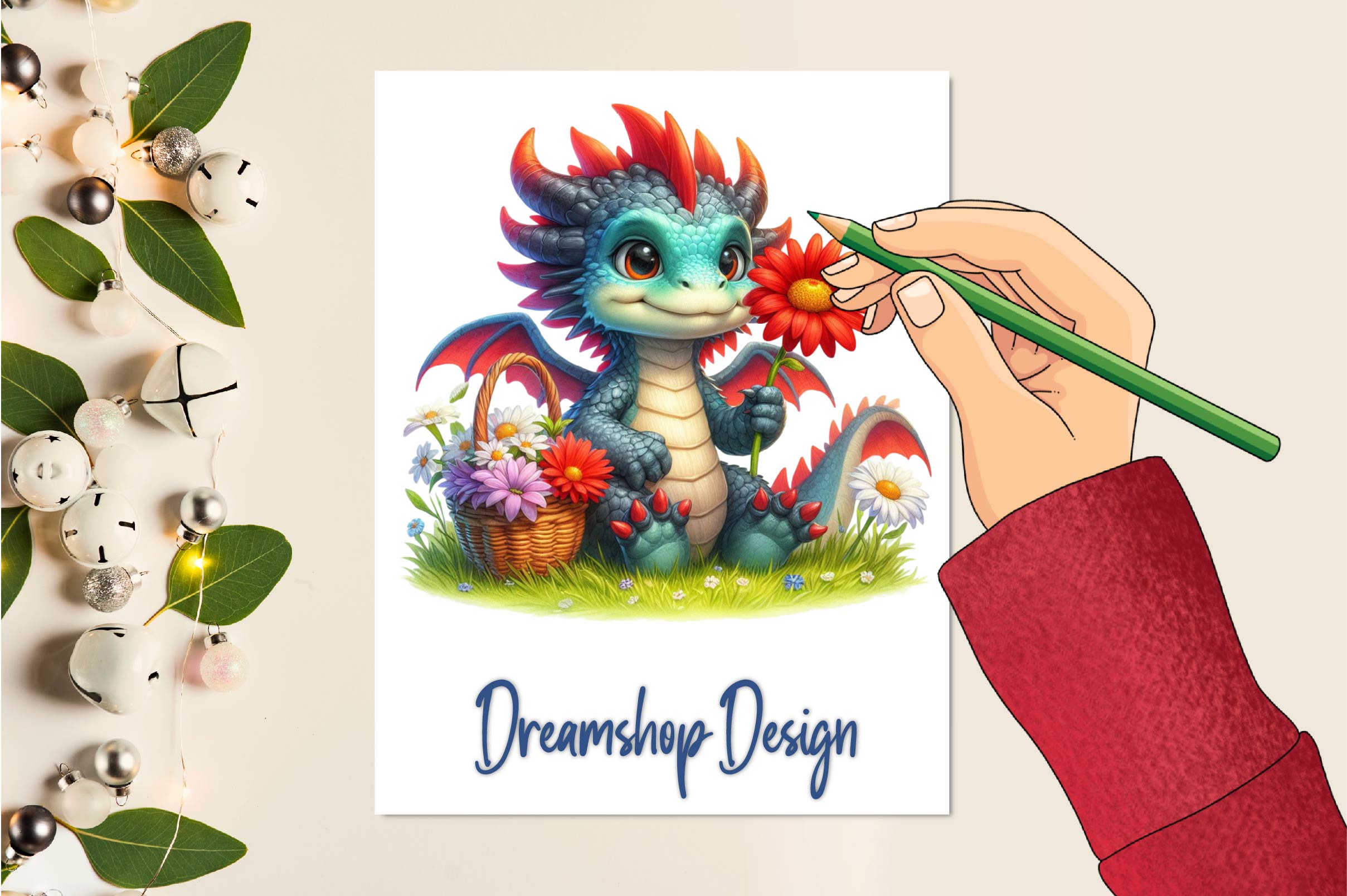Cute Baby Dragon Clipart Bundle