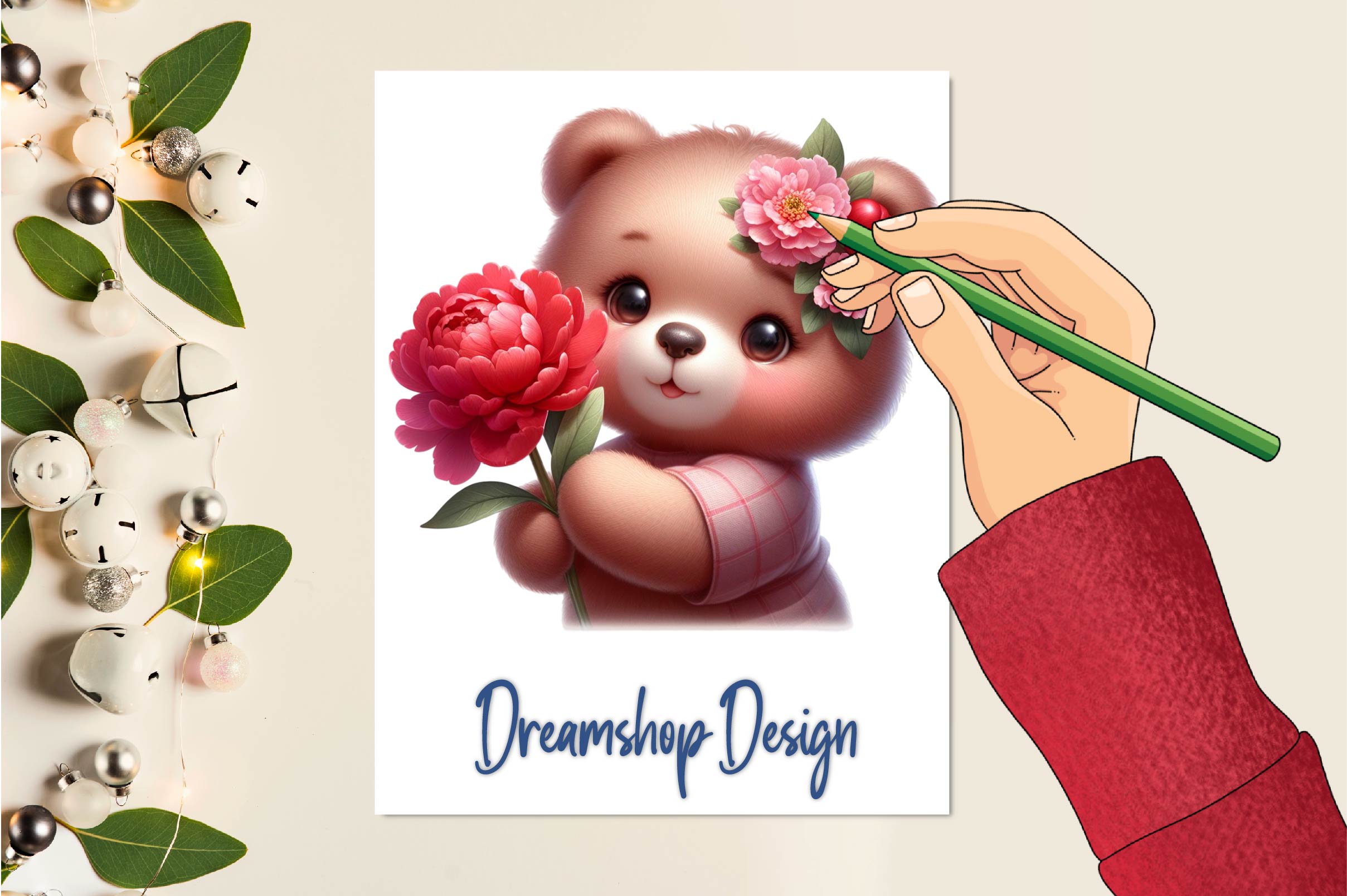 Cute Spring Bear Clipart Bundle 1