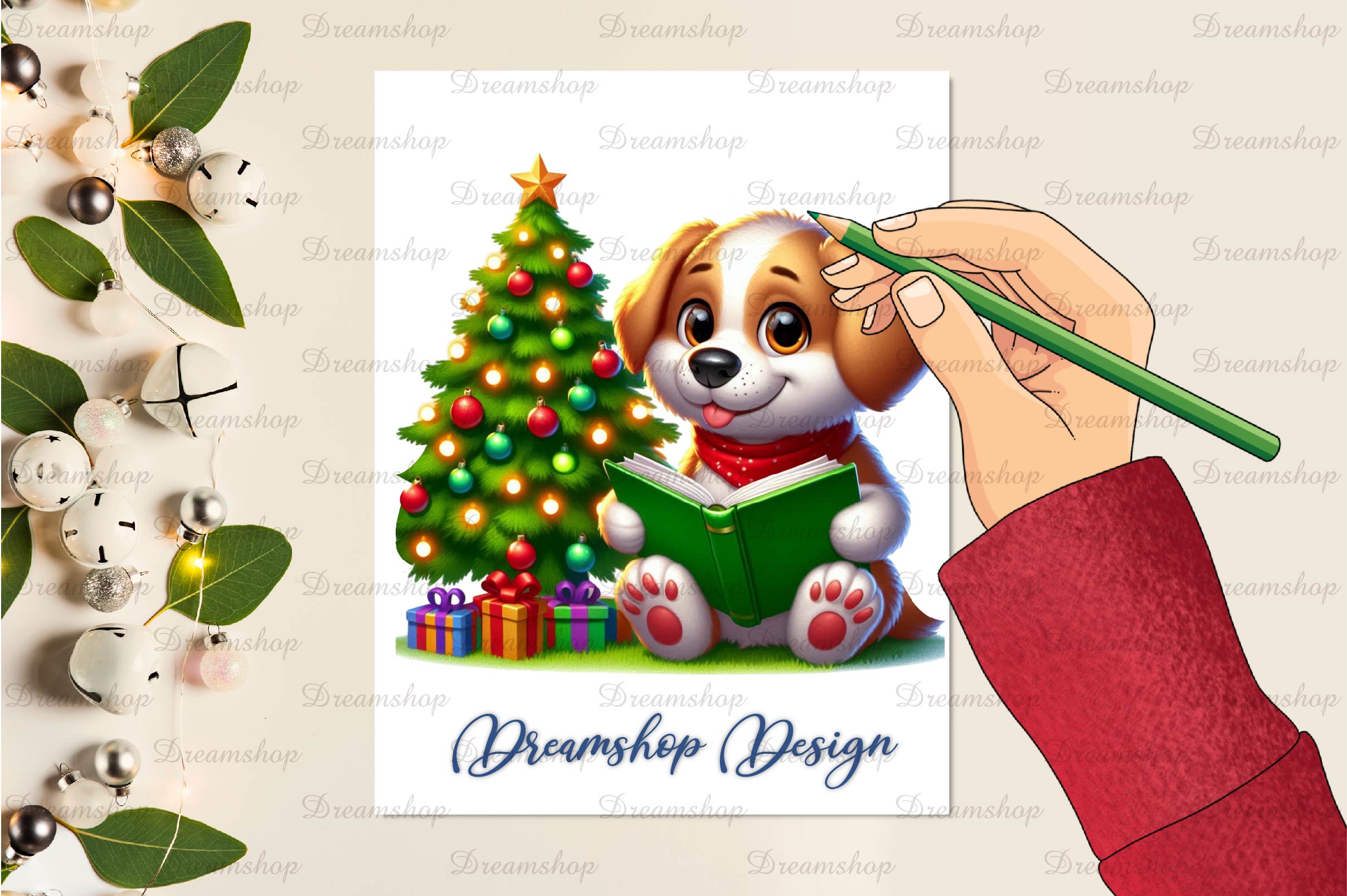 Christmas Dog Clipart Bundle 1