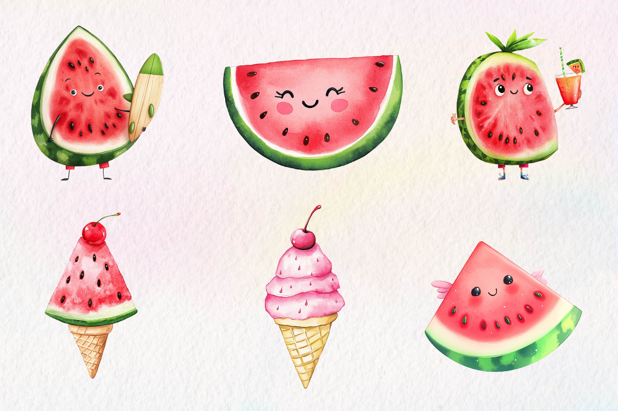 Summer Watermelon Clipart Bundle 1