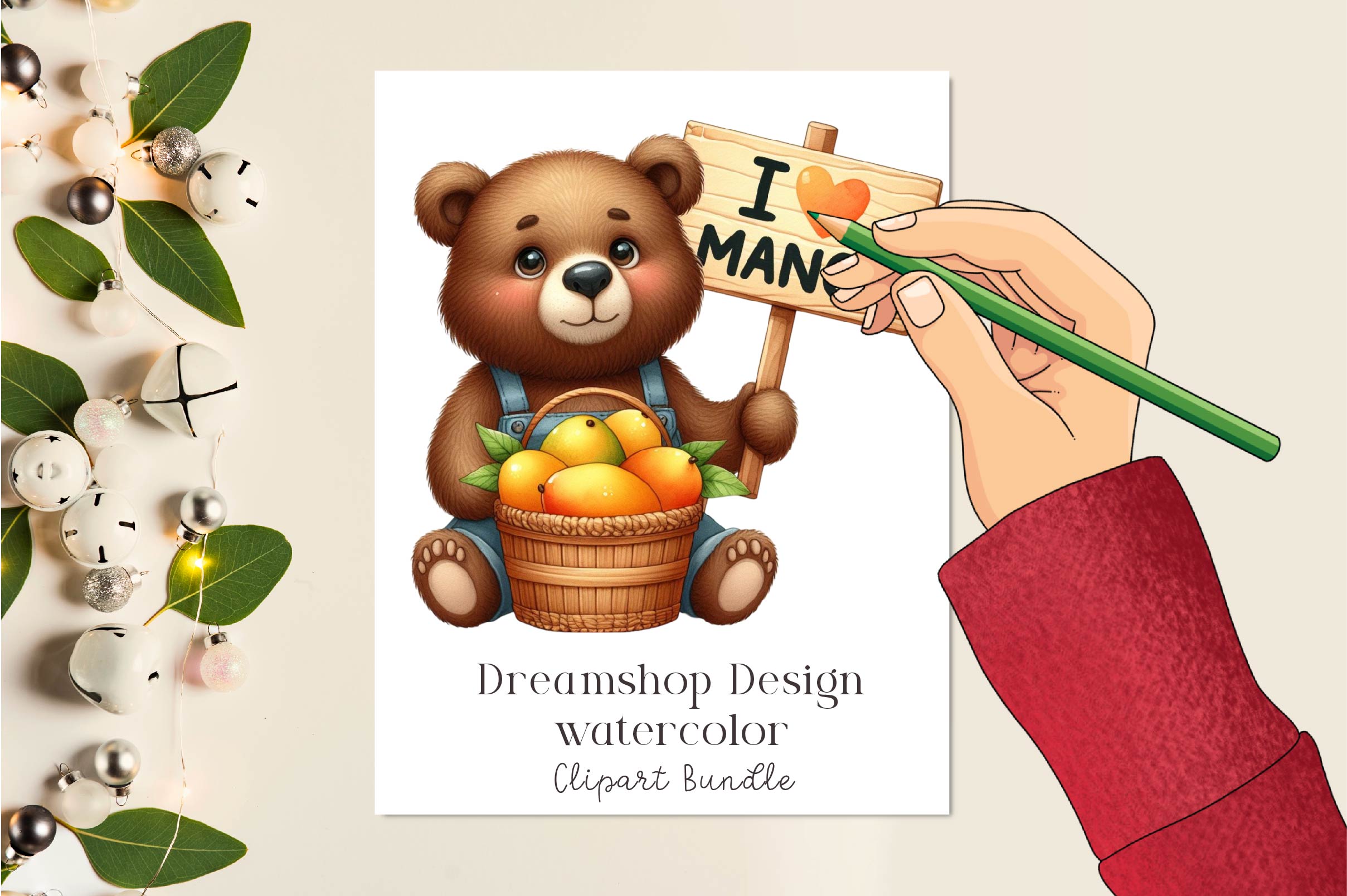 I Love Mango Animals Crochet 'S Clipart Bundle