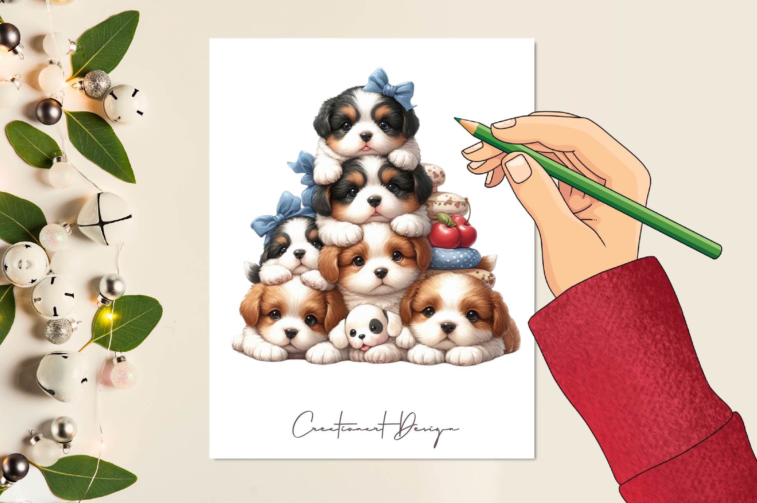 Stack Of Dogs Clipart Bundle