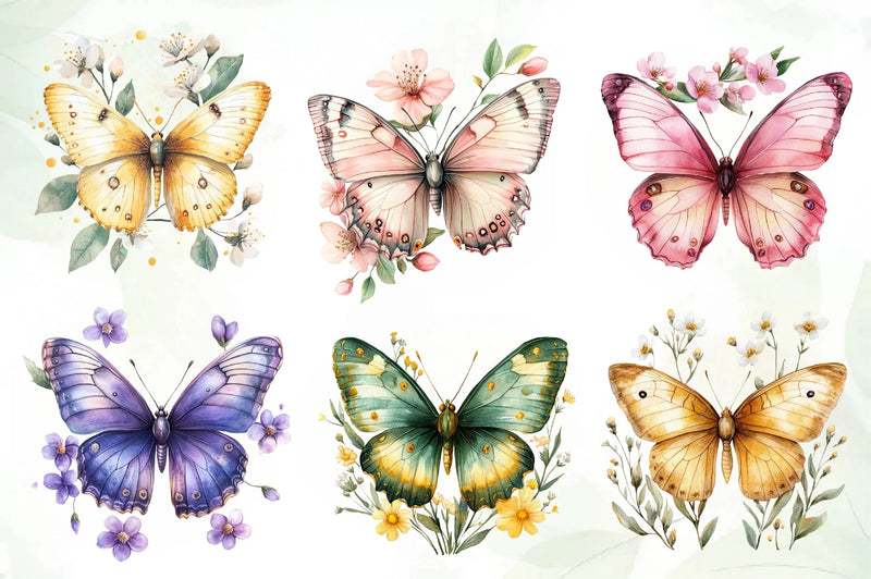 Spring Butterfly Clipart Bundle - CraftNest - Digital Crafting and Art