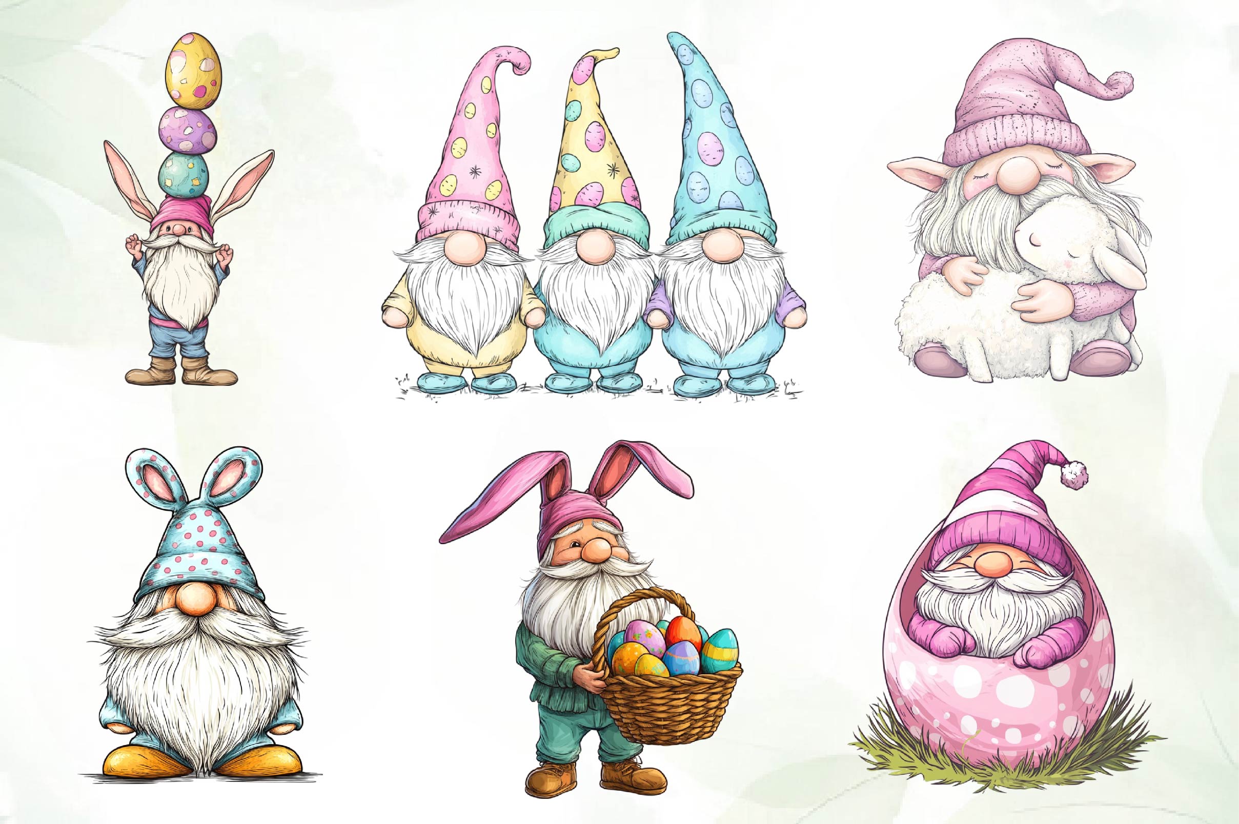 Easter Gnome Clipart Bundle 2