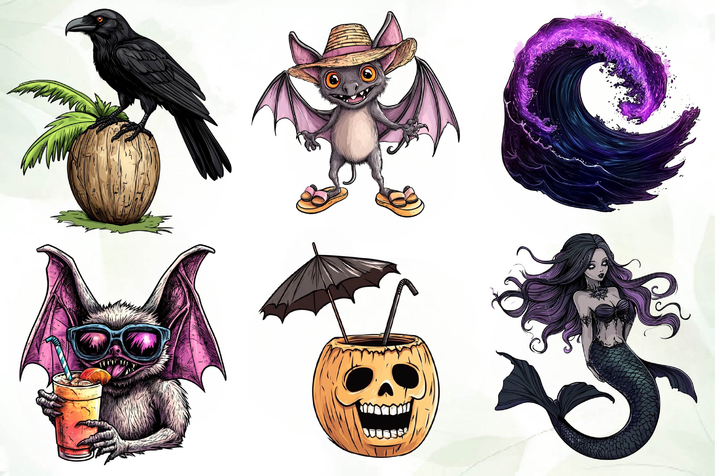 Gothic Summer Clipart Bundle 2