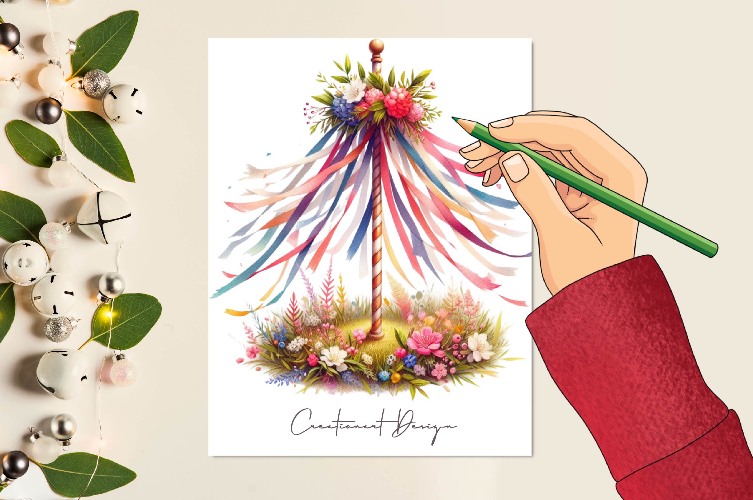 Maypole Clipart Bundle