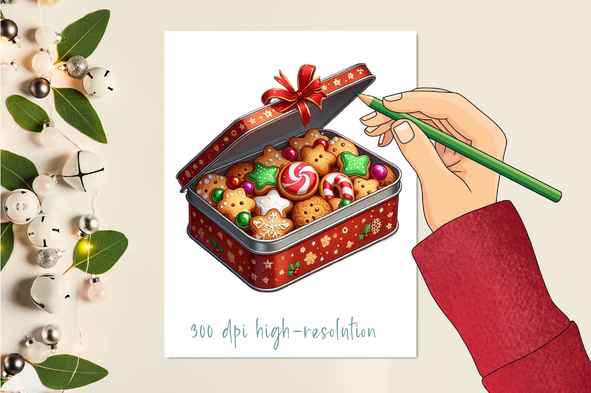 Holiday Christmas Cookies Clipart Bundle