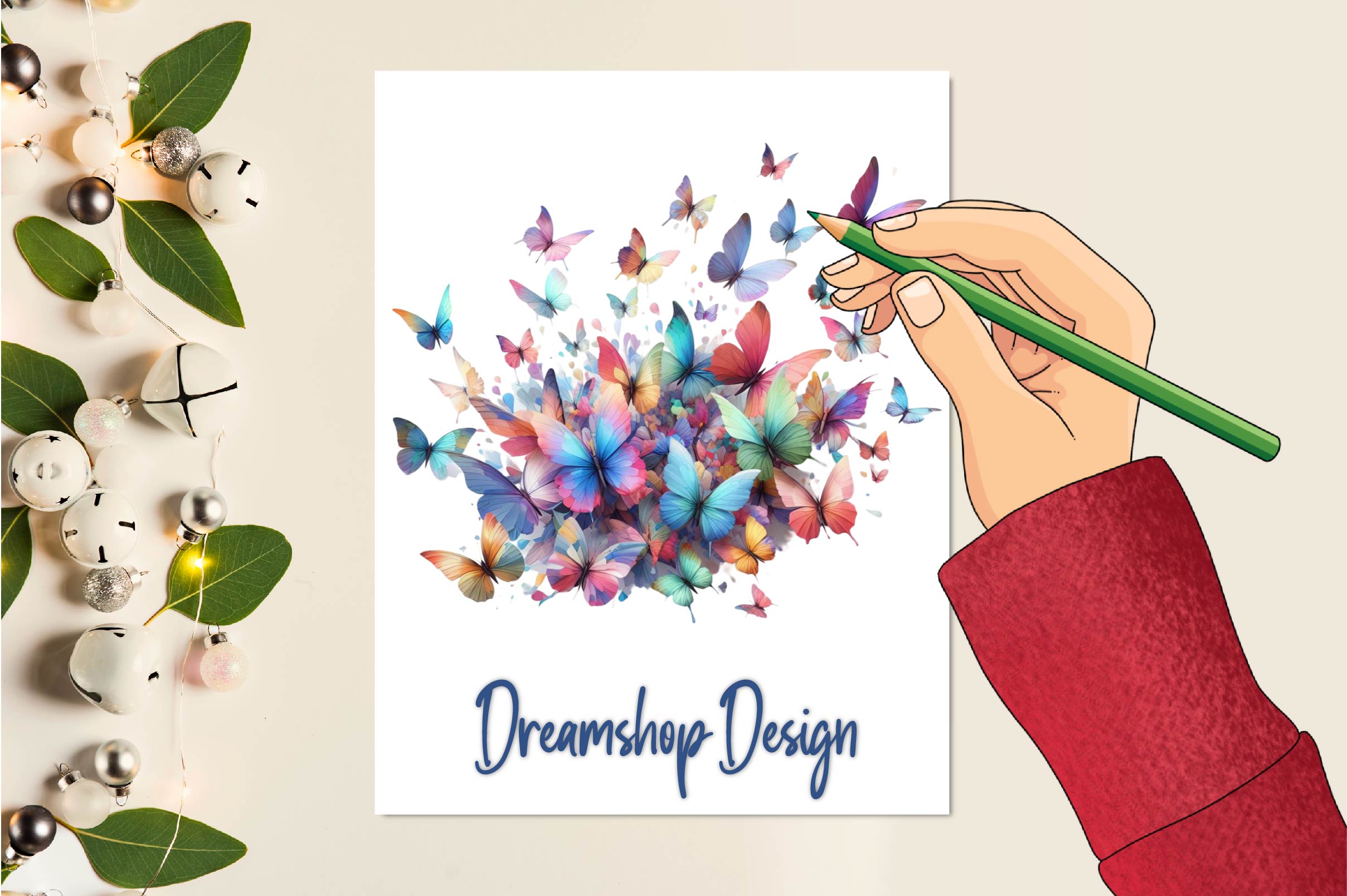 Butterflies Flying Together Clipart Bundle