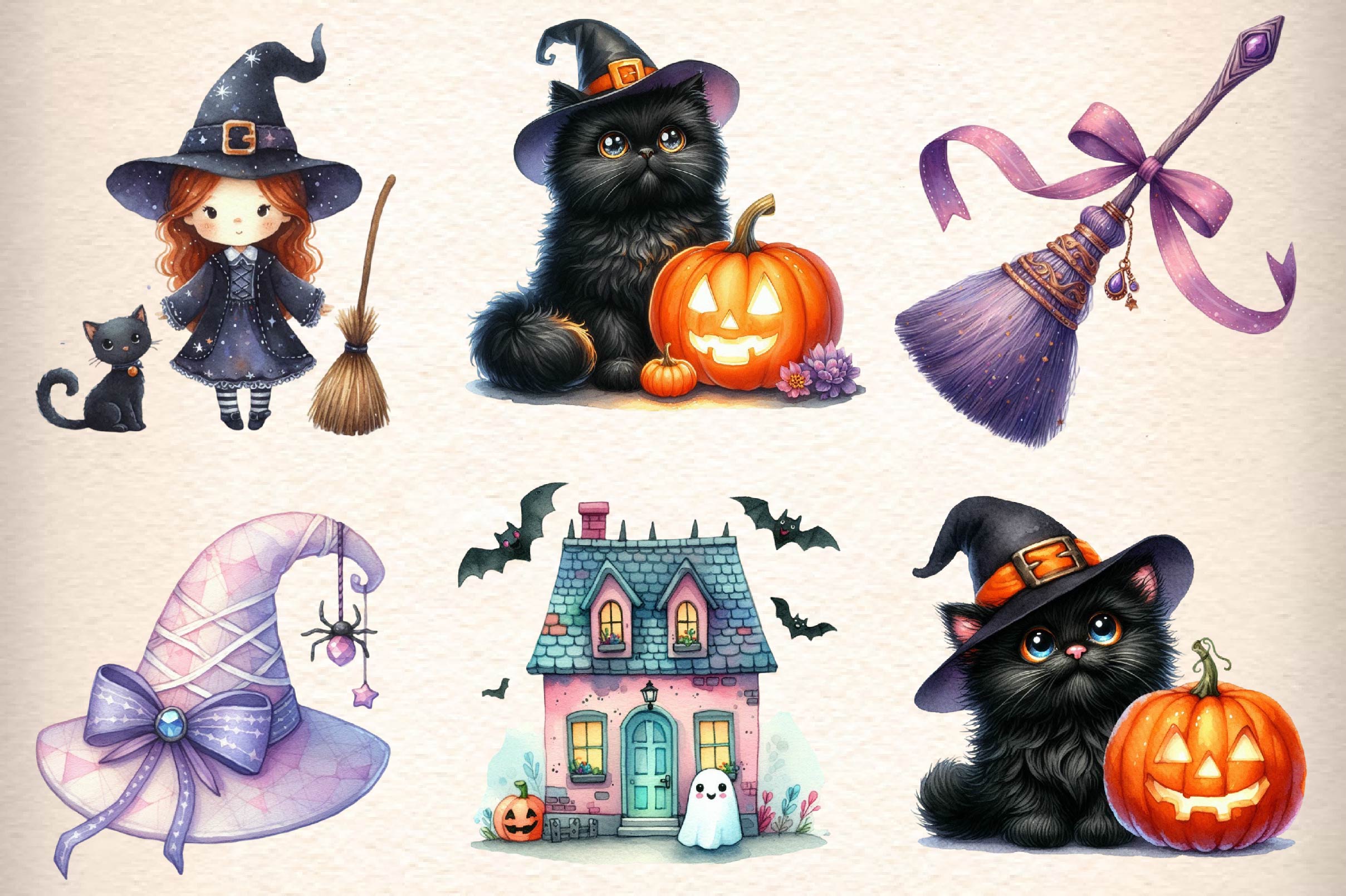 Cute Halloween Clipart Bundle