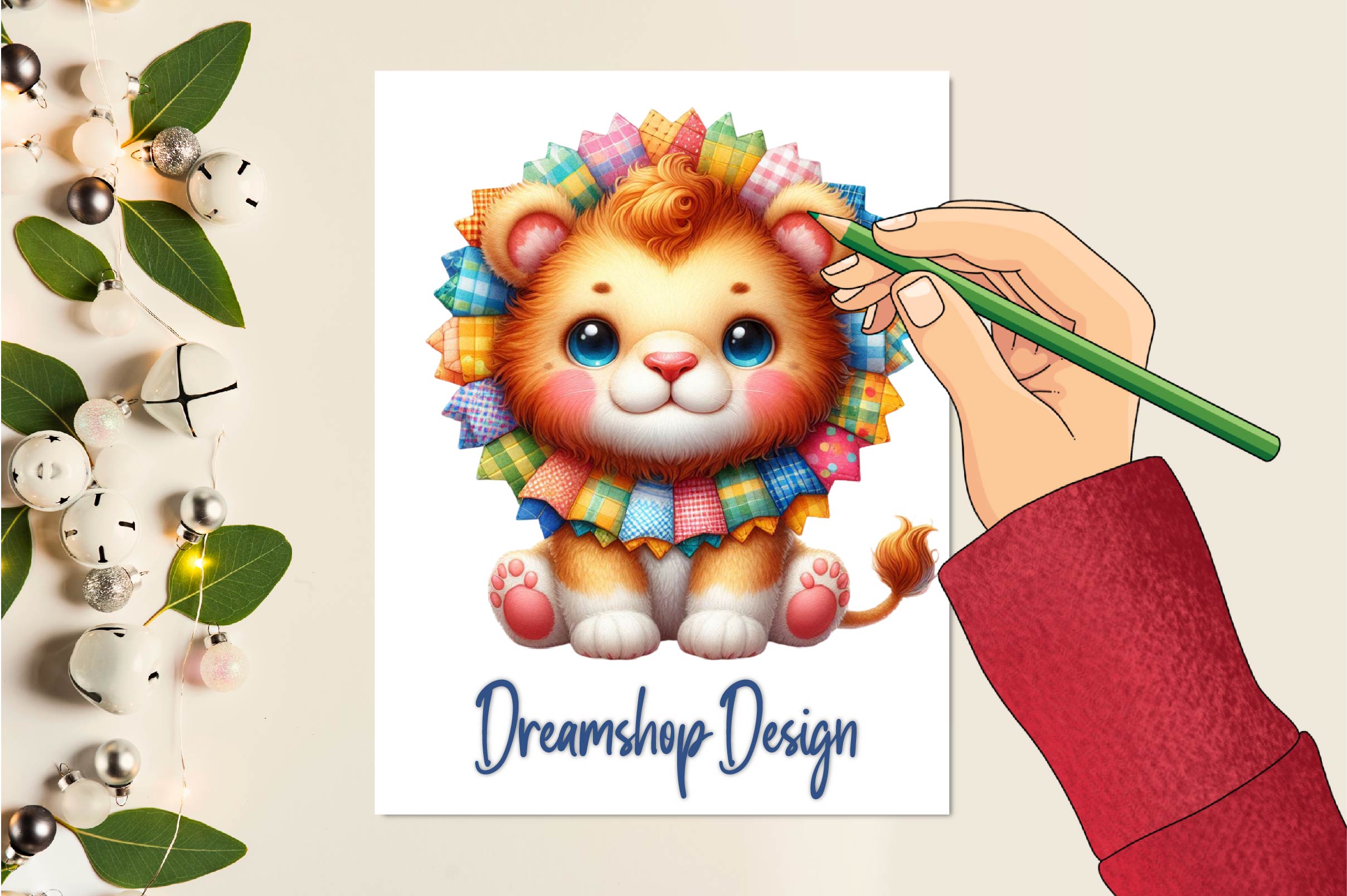 Cute Patchwork Animals Clipart Bundle