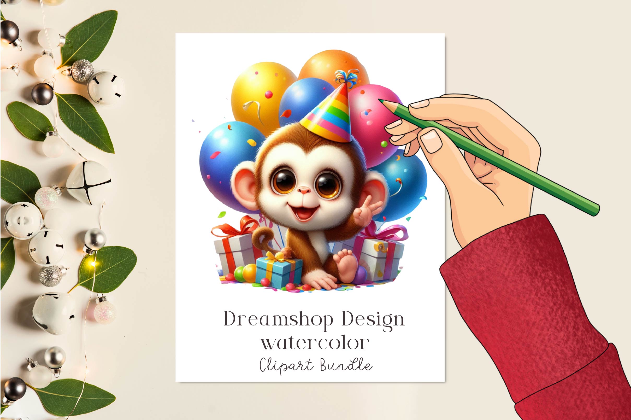 Birthday Animal Clipart Bundle